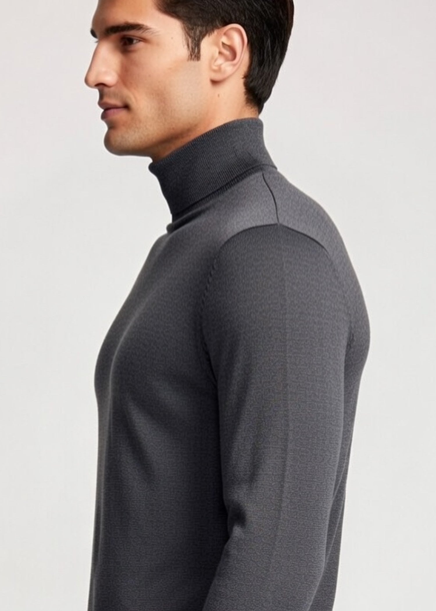 merino wool Turtle Neck in Dark grey