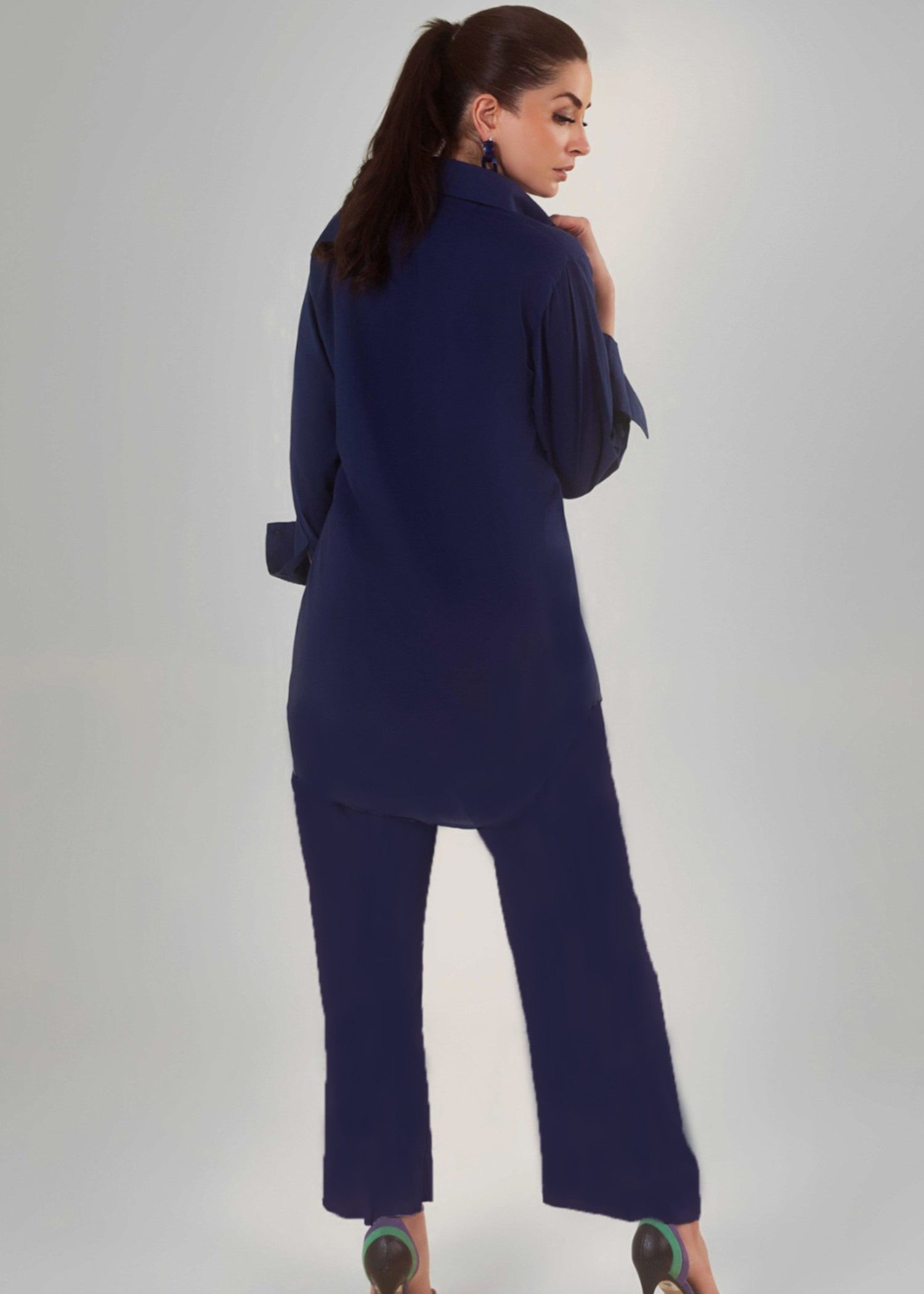 cambric Co ord Sets in Navy blue