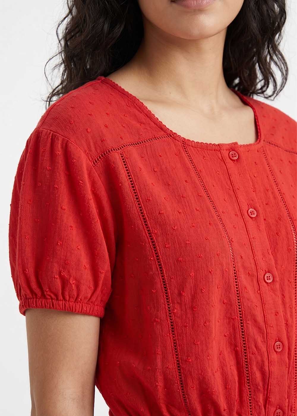polyester Top in Red