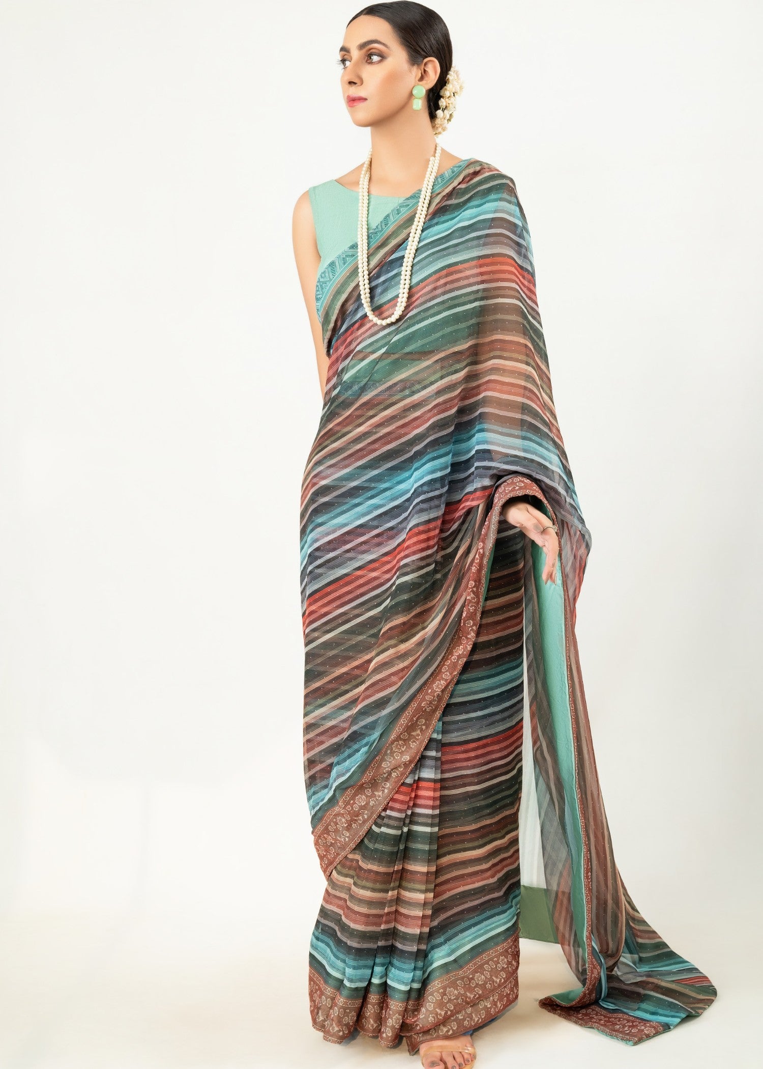chiffon Unstitched in Multi