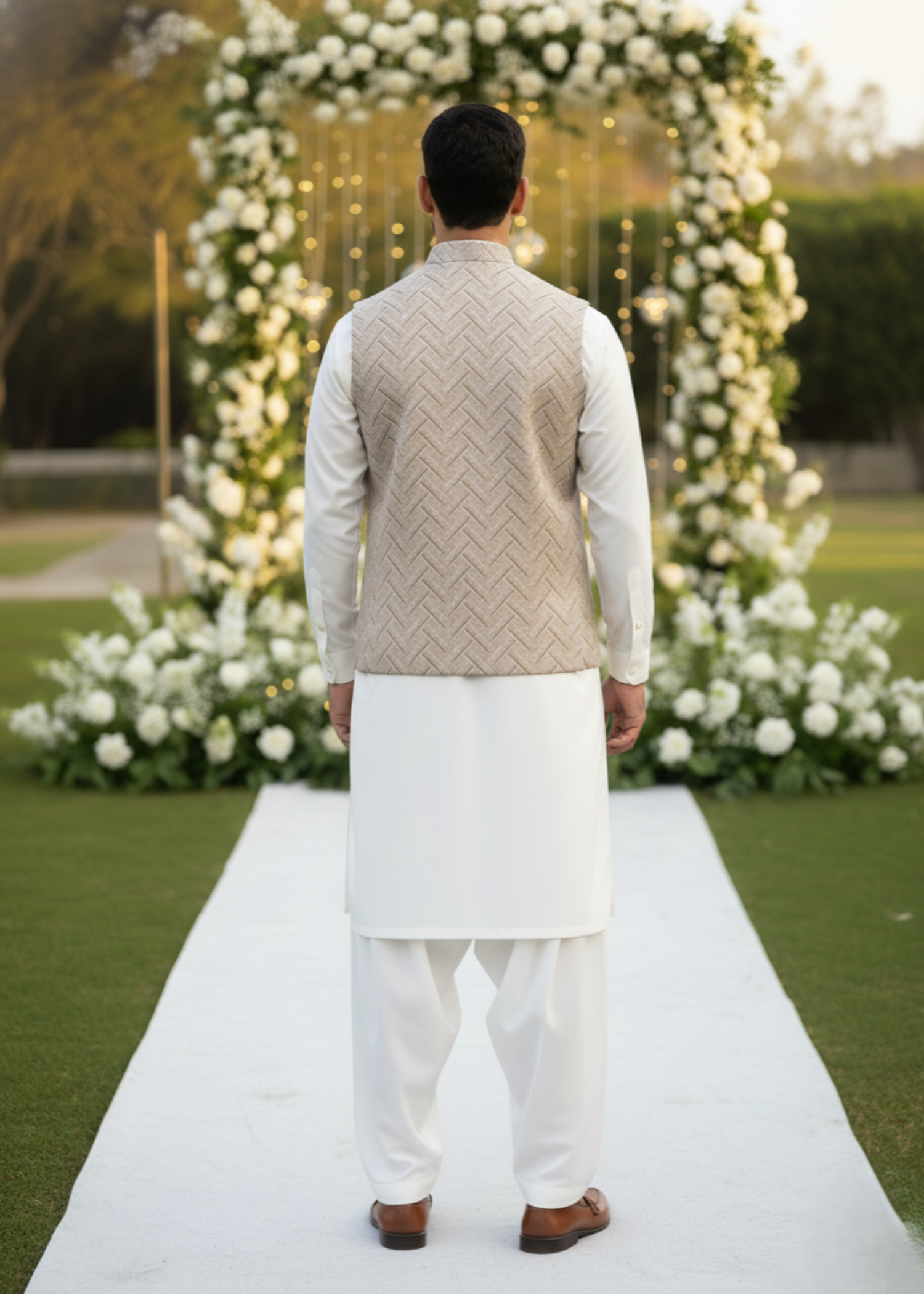 suiting Waistcoat in Beige