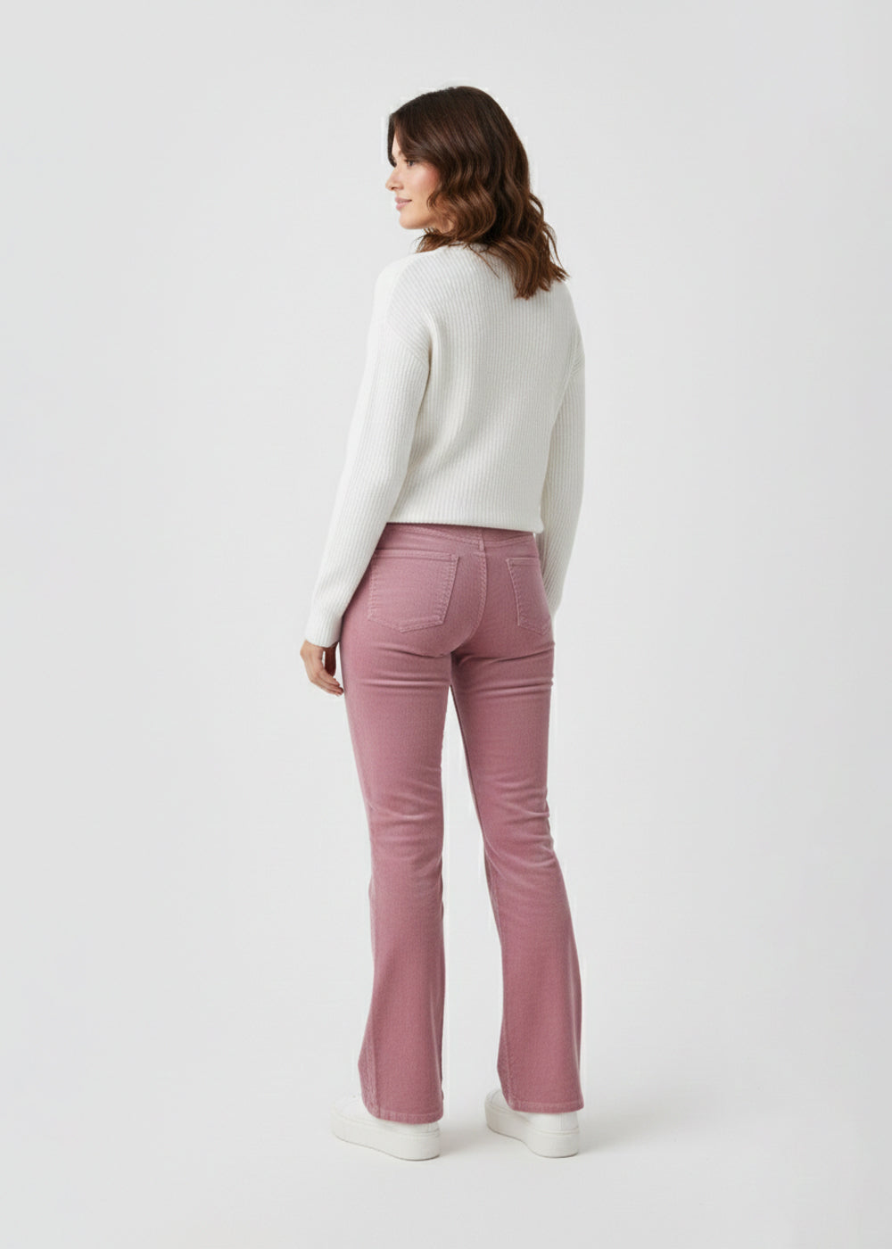 cotton Jeans in Mauve pink