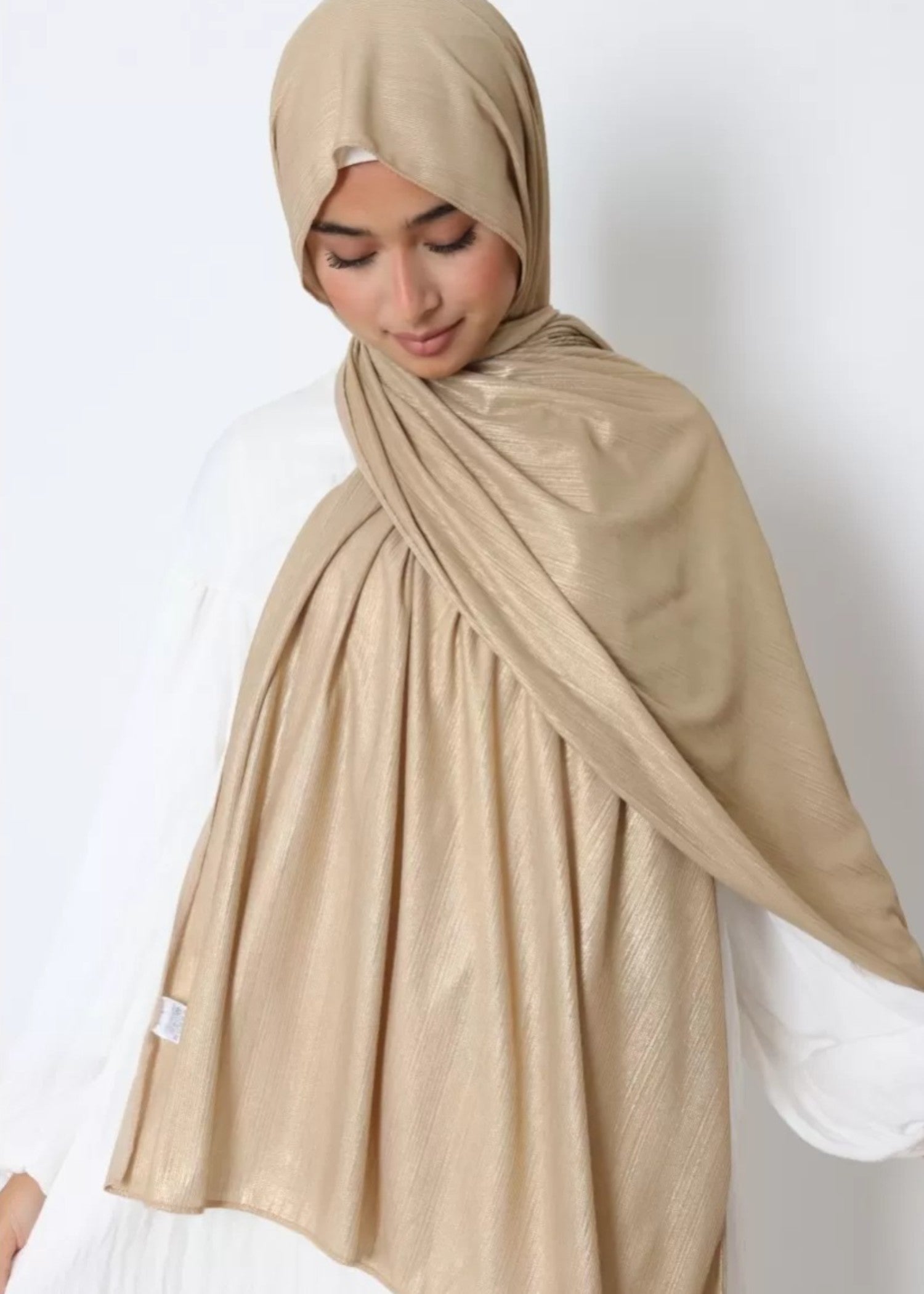 silk Hijab in Gold