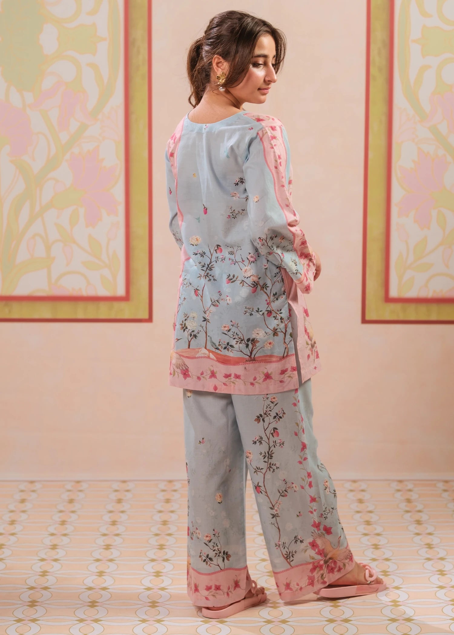 Co Ord Sets in Ice blue, pink