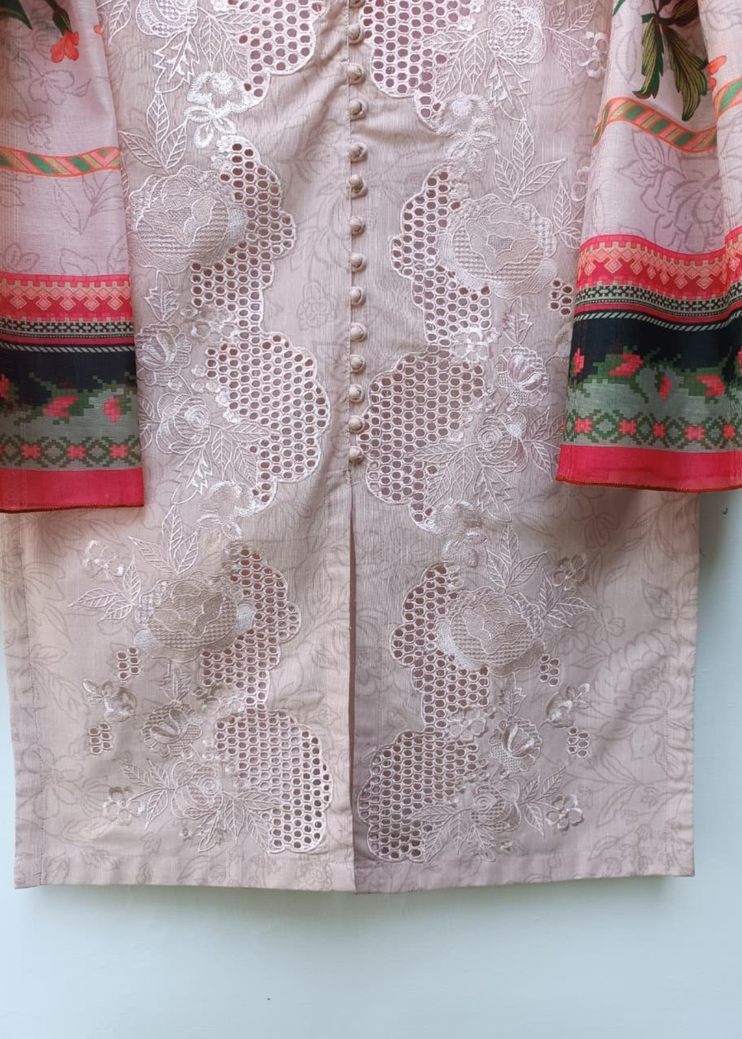 khaddar Kurta Set in Pink