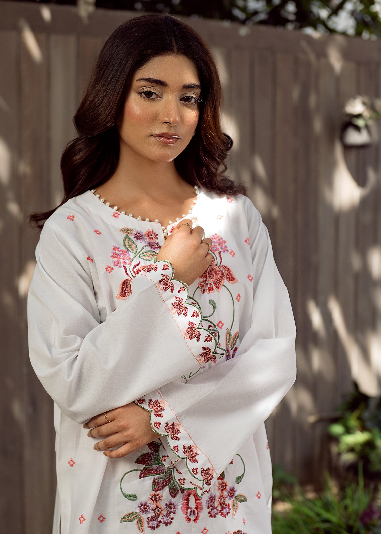 cotton Kurta Set in Chalk