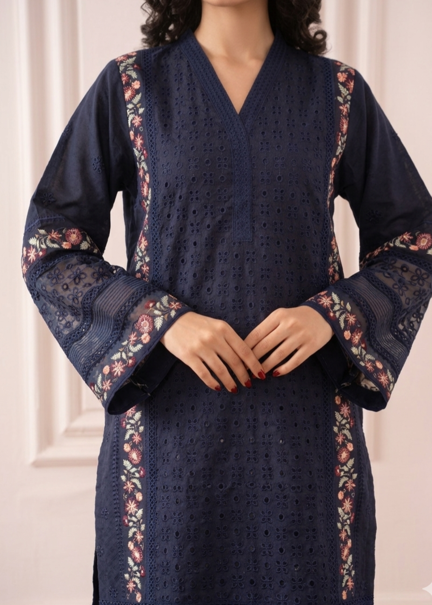 cotton Kurta Set in Midnight