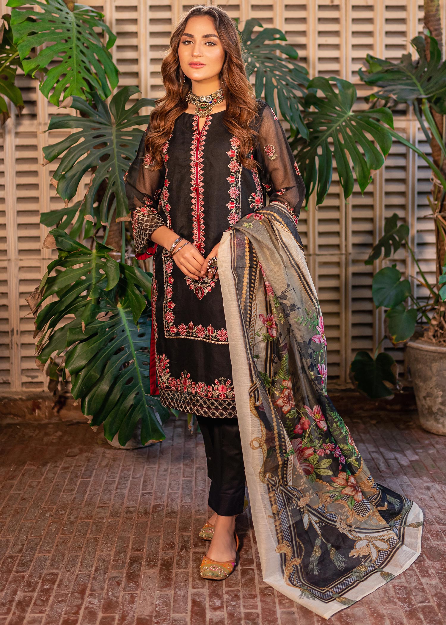 organza Kurti in Black