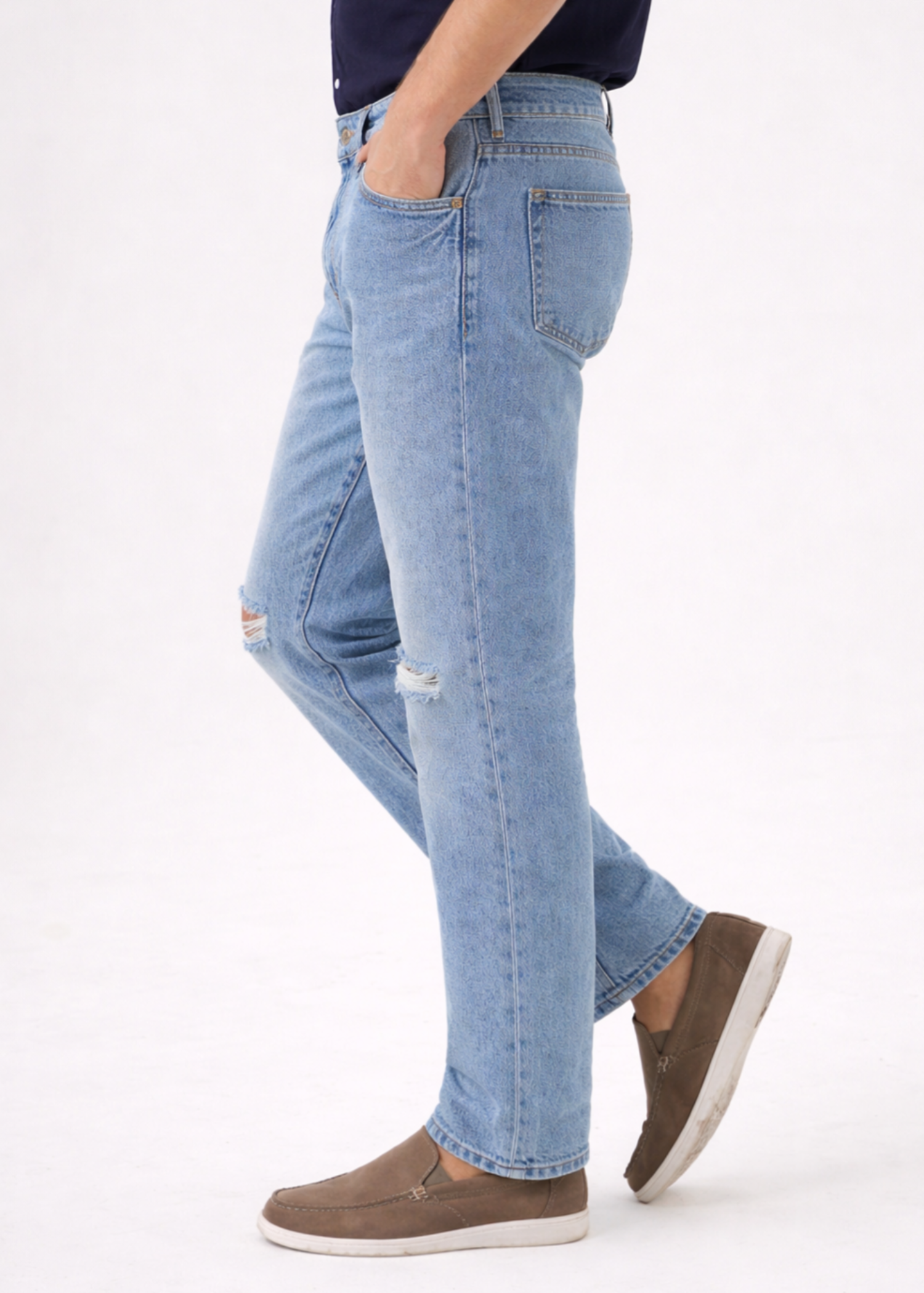 cotton Pants in Light blue