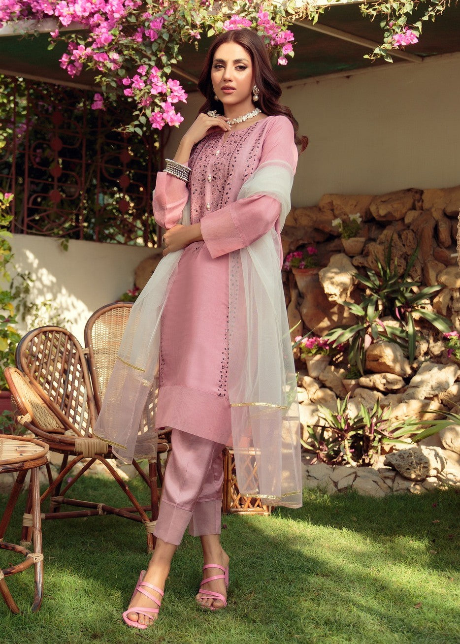 cotton silk Kurti in Baby pink