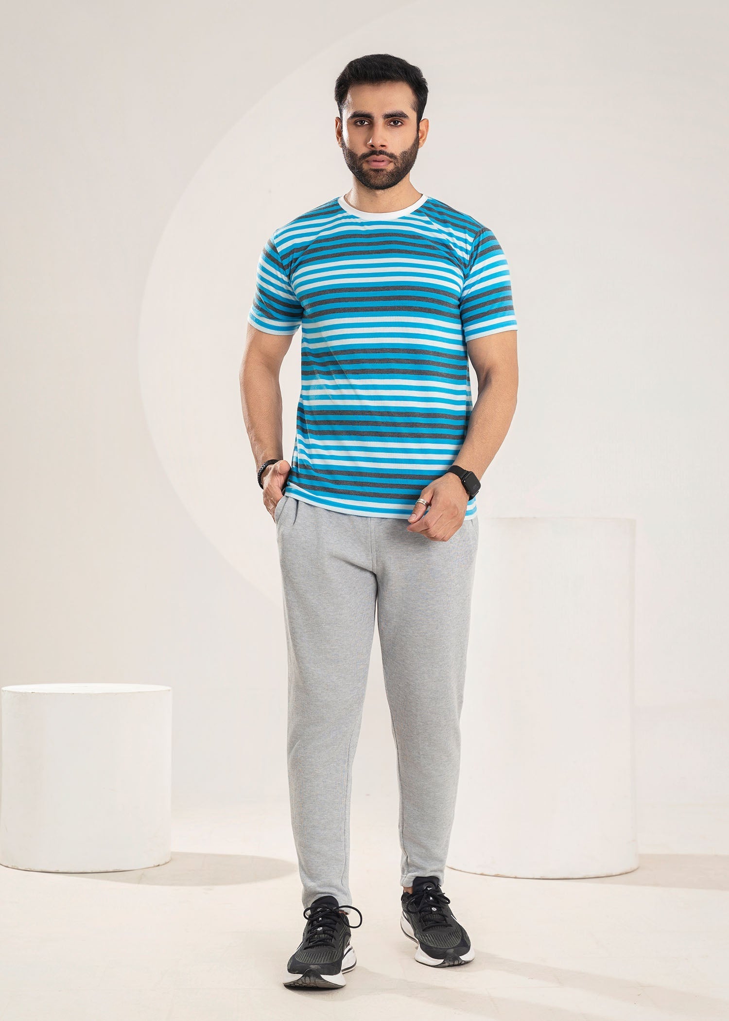 cotton T Shirt in Turquoise