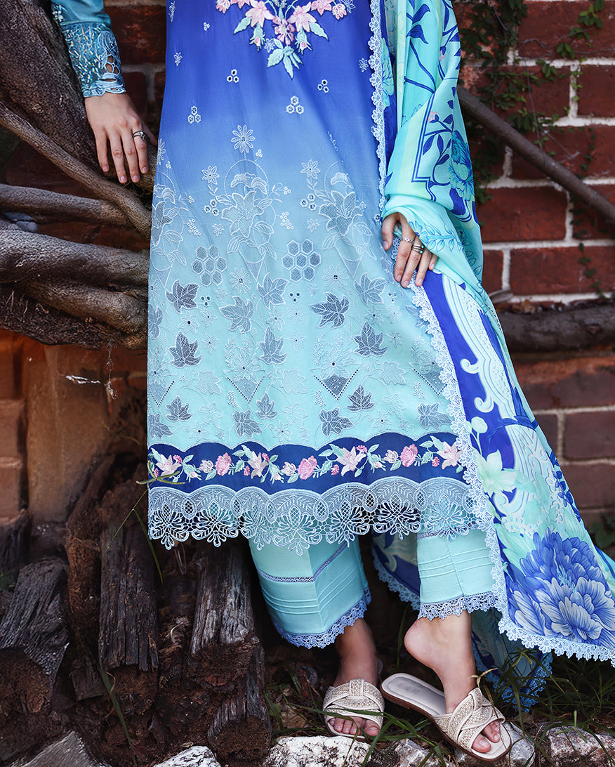 Solace Ombre Chikankari Lawn – Moonlit Ease