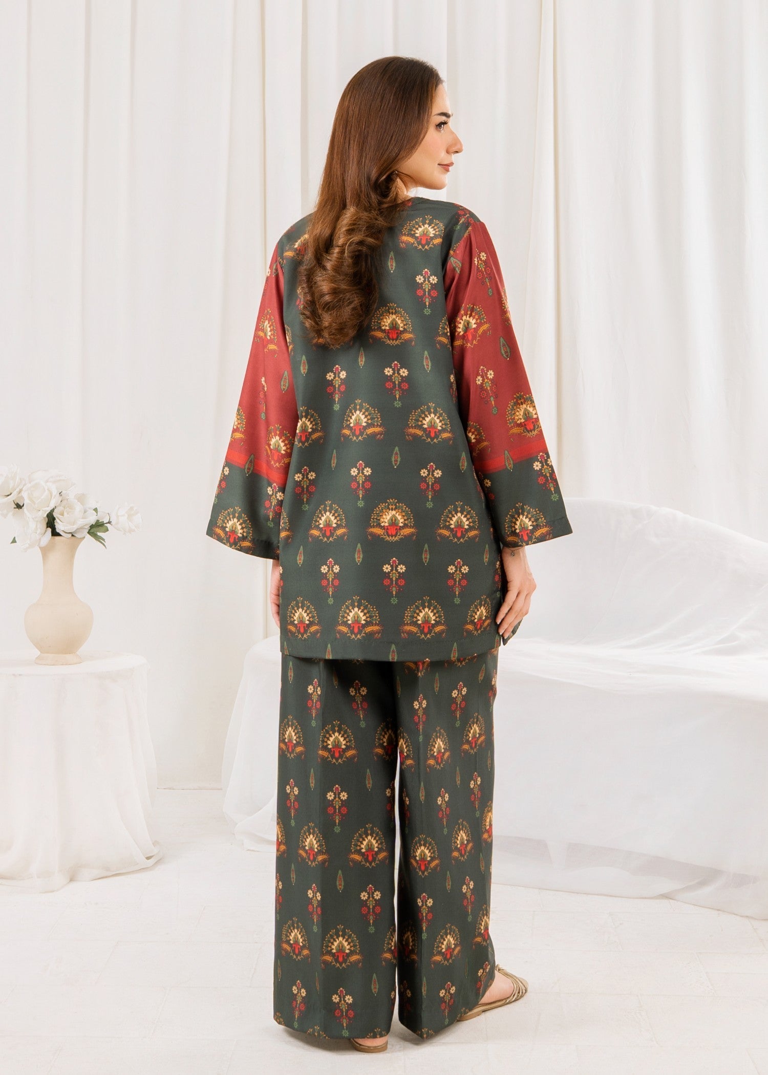 poly lawn Co Ord Sets in Hunter green
