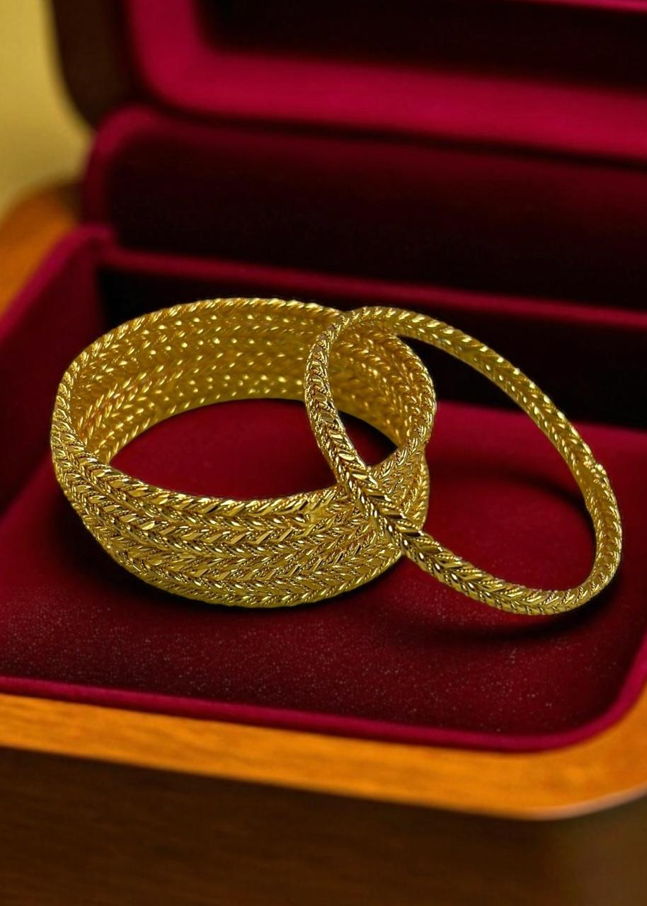 Bangles in Gold Color by - Trendy Women Bangles TZZ4898