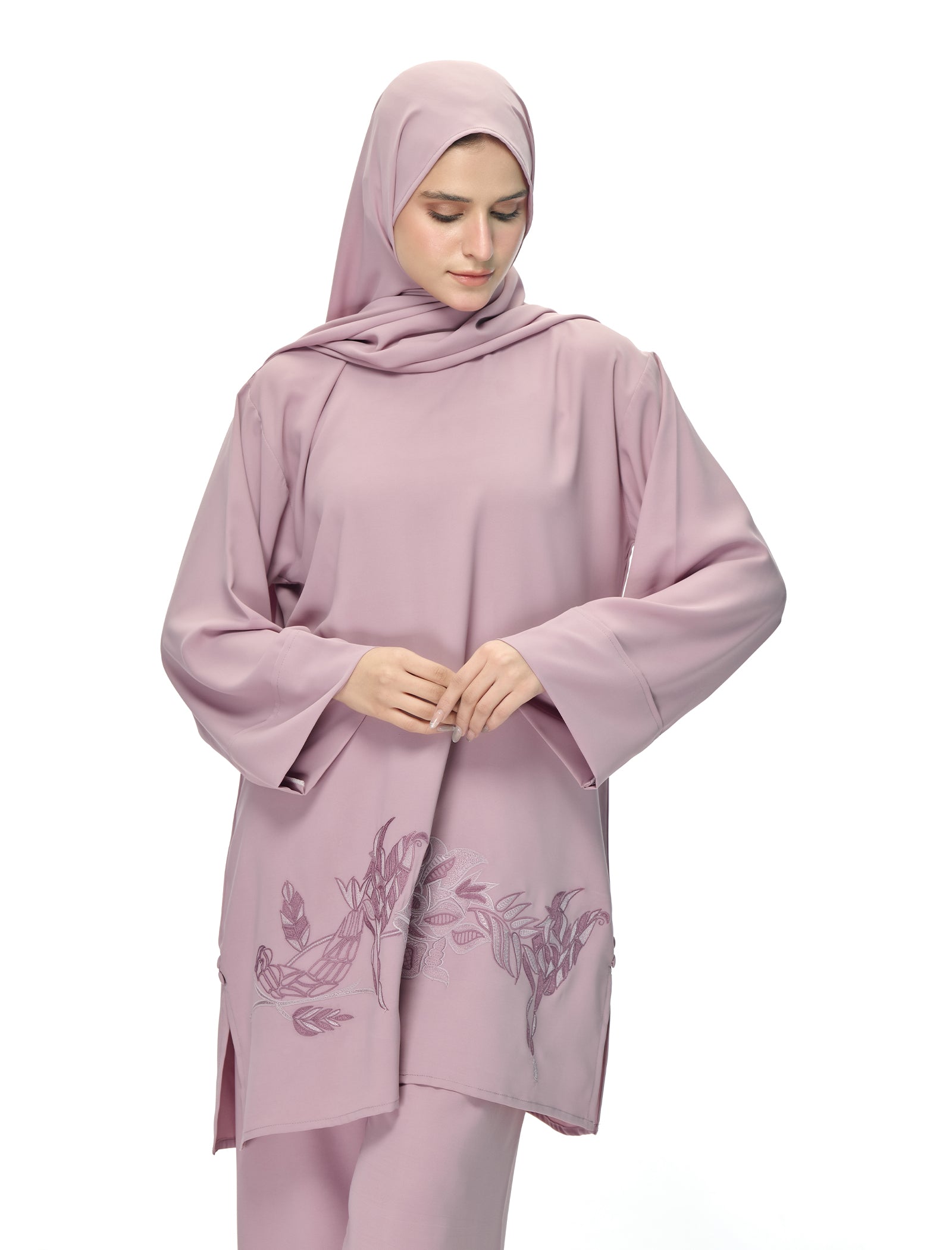 interlock knit Co Ord Sets in Lilac