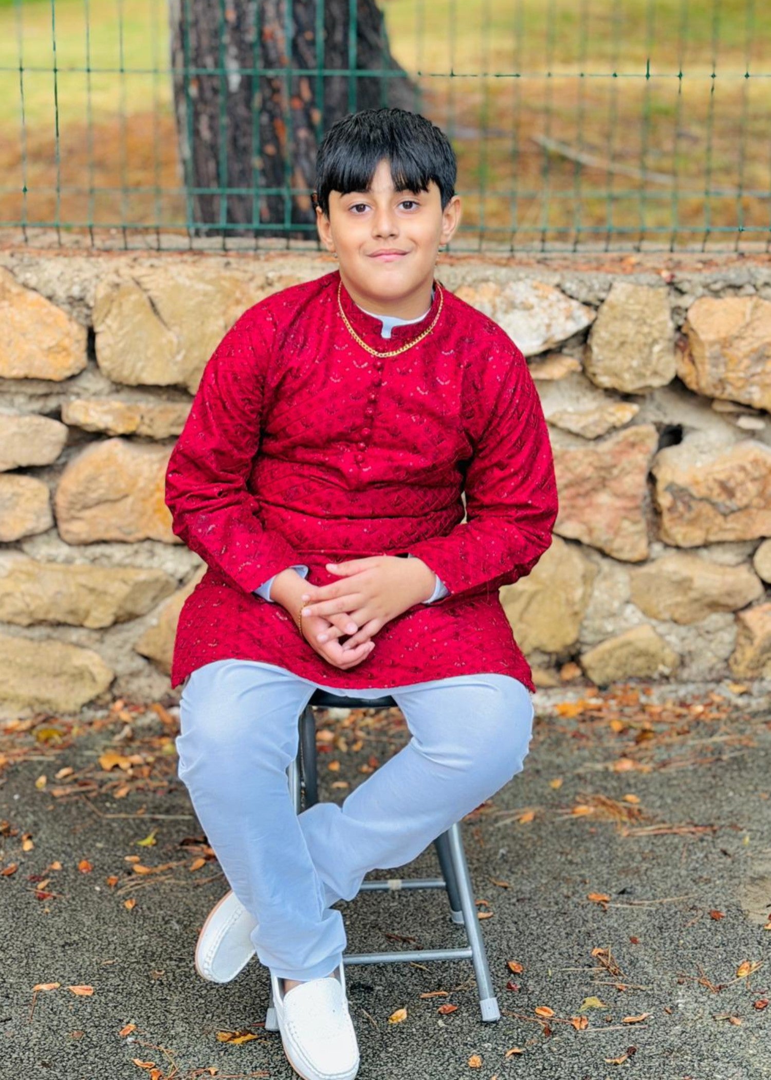 masuri Kurta in Spicy red