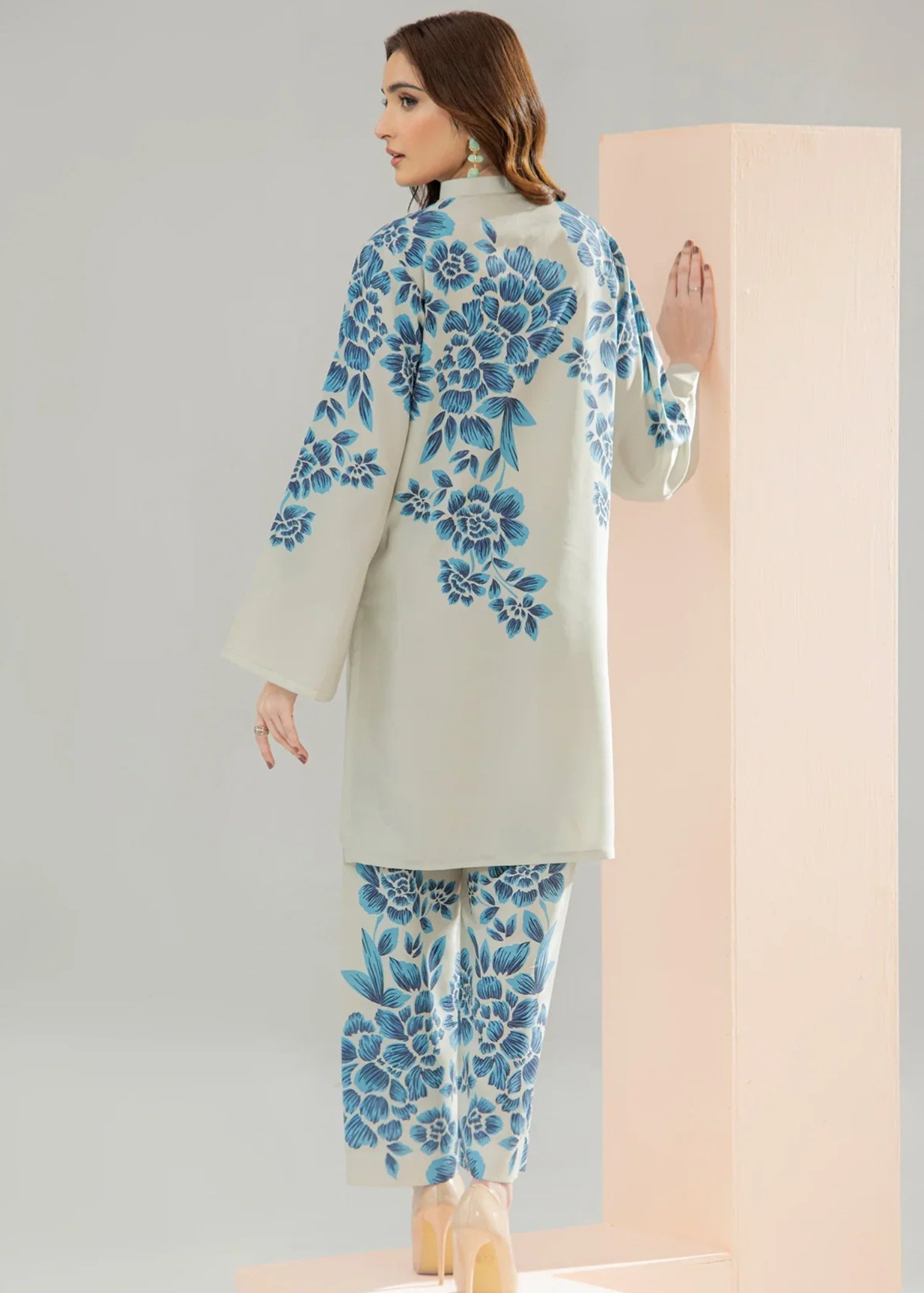 crepe Co ord Sets in Ivory