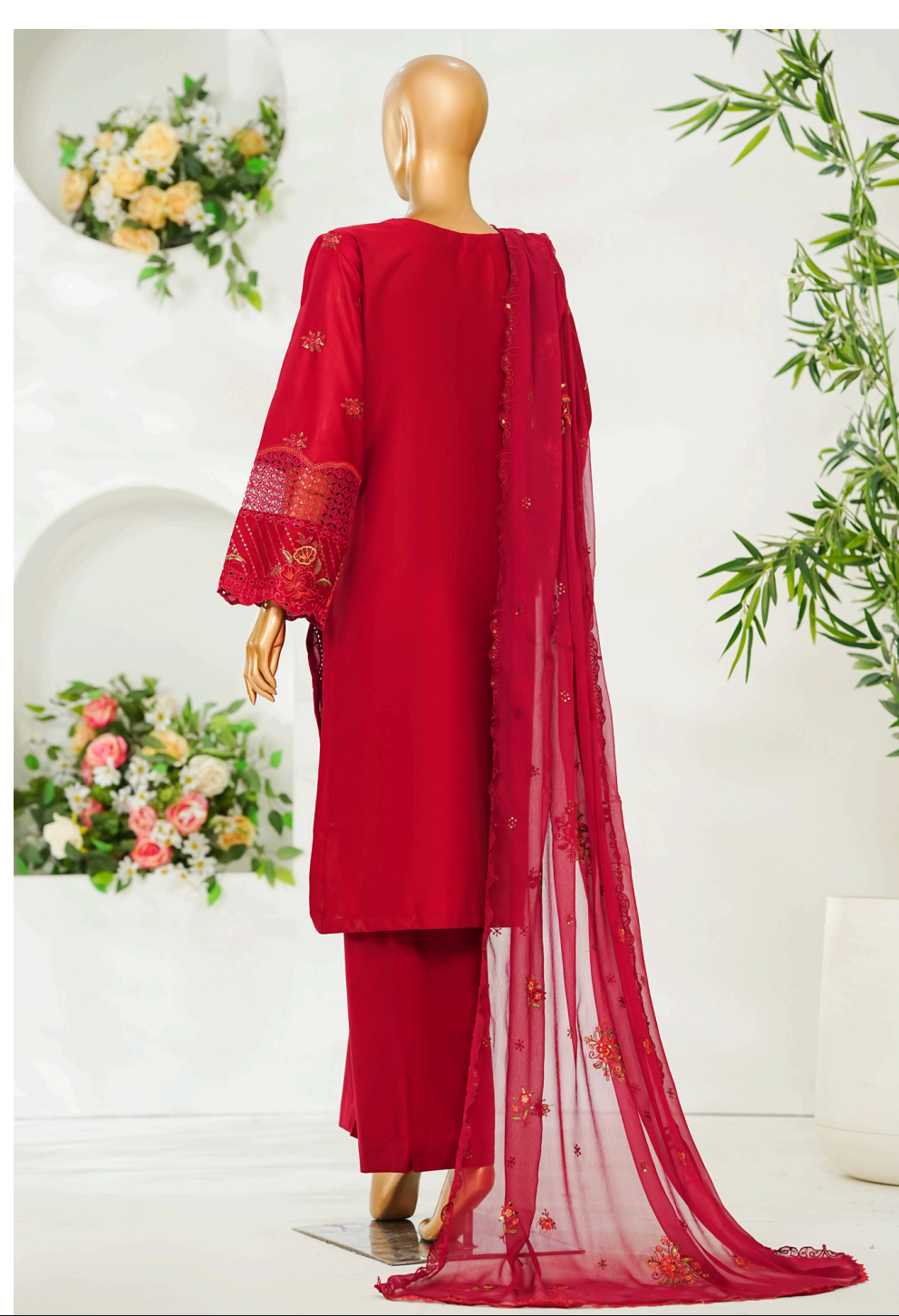 Stitched Luxury Lawn D- 2