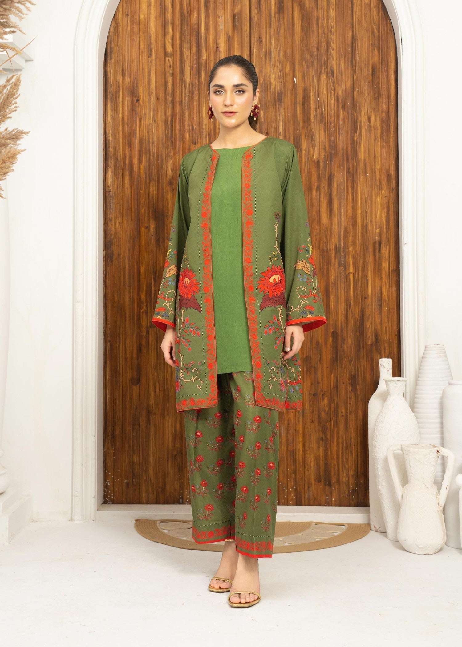 lawn Gown in Green