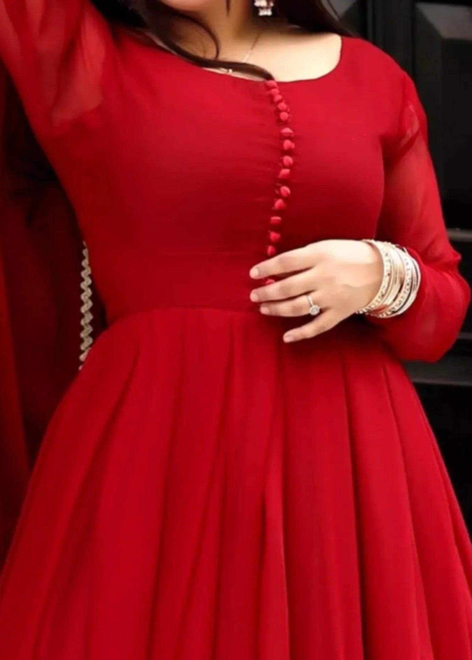 chiffon Maxi in Red
