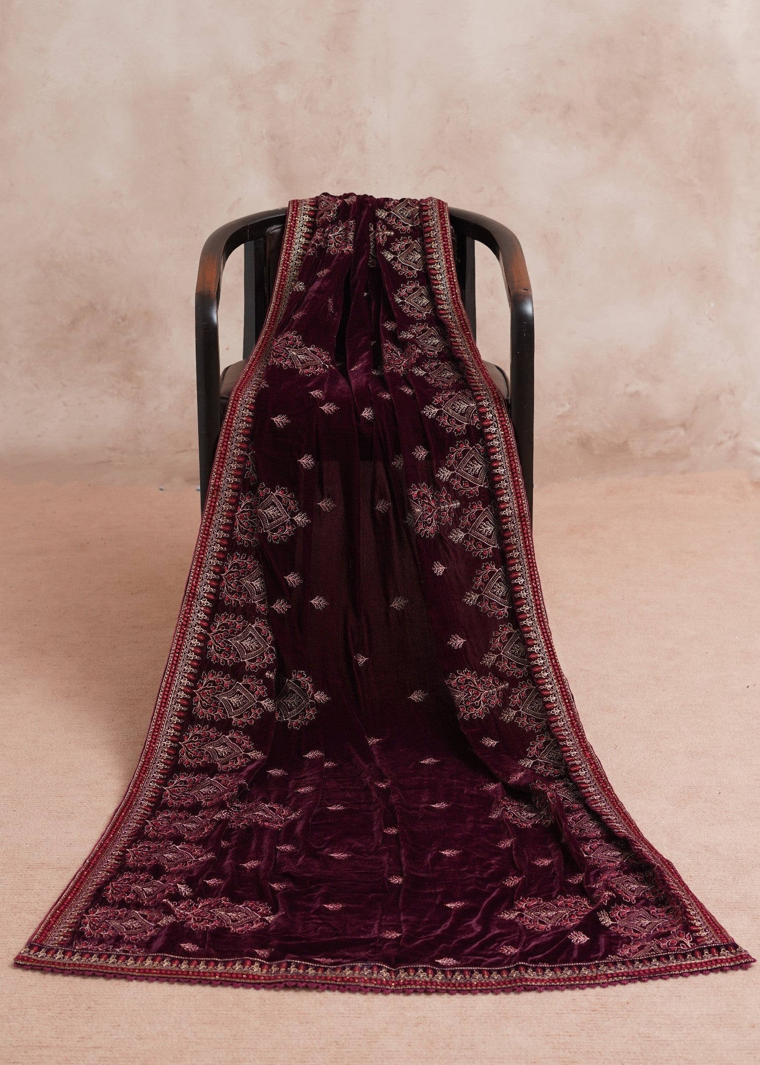 Shawl in Dark raspberry Color by - Trendy Women Shawl VFI9930