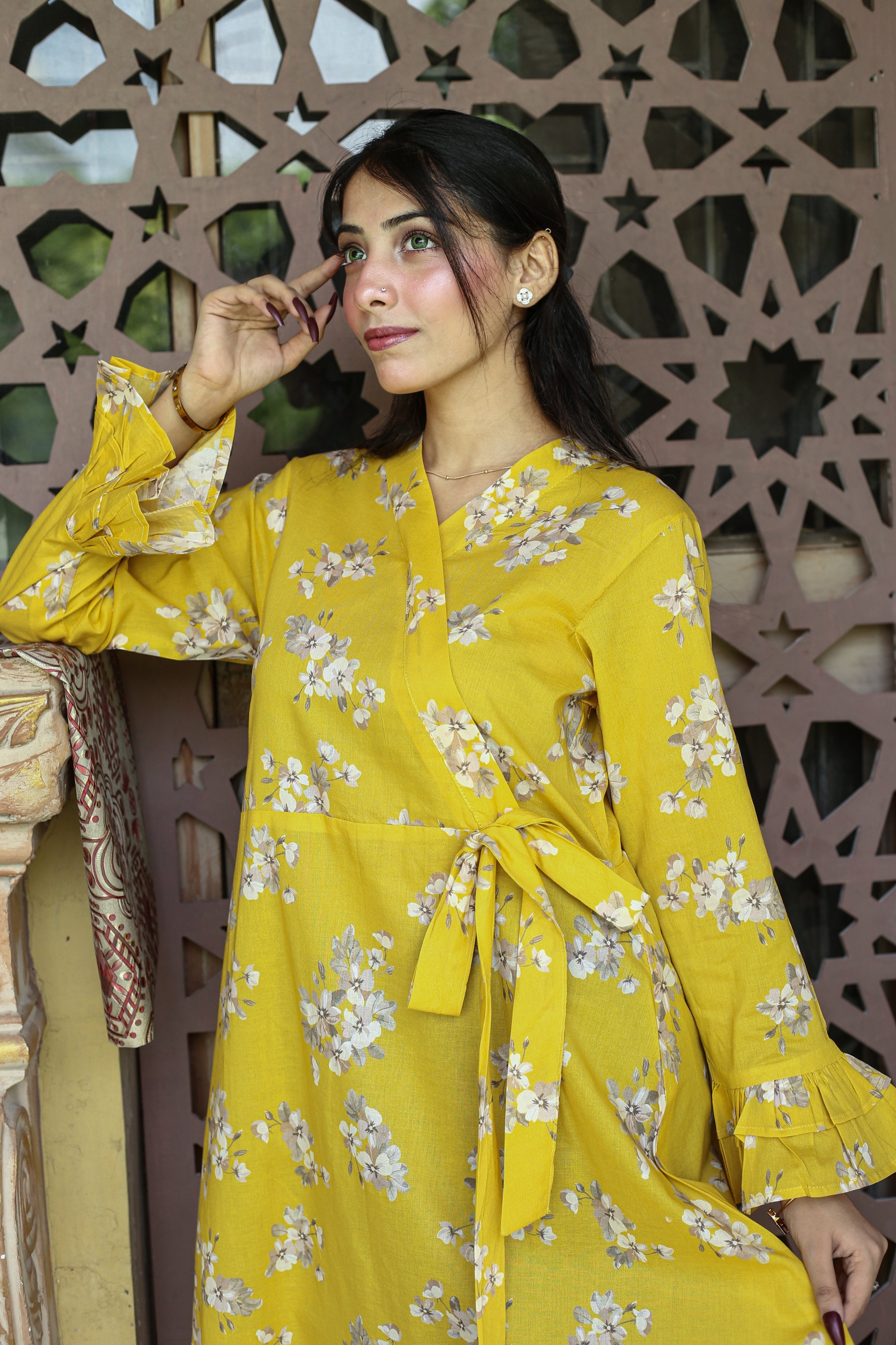 cotton Dress in Yellow