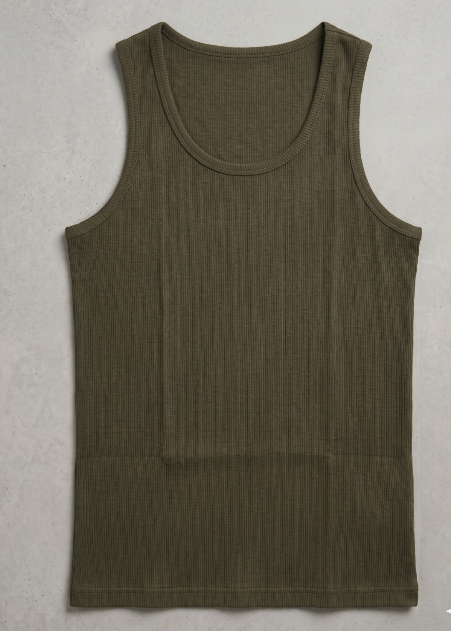 cotton Tank Top in Olive green