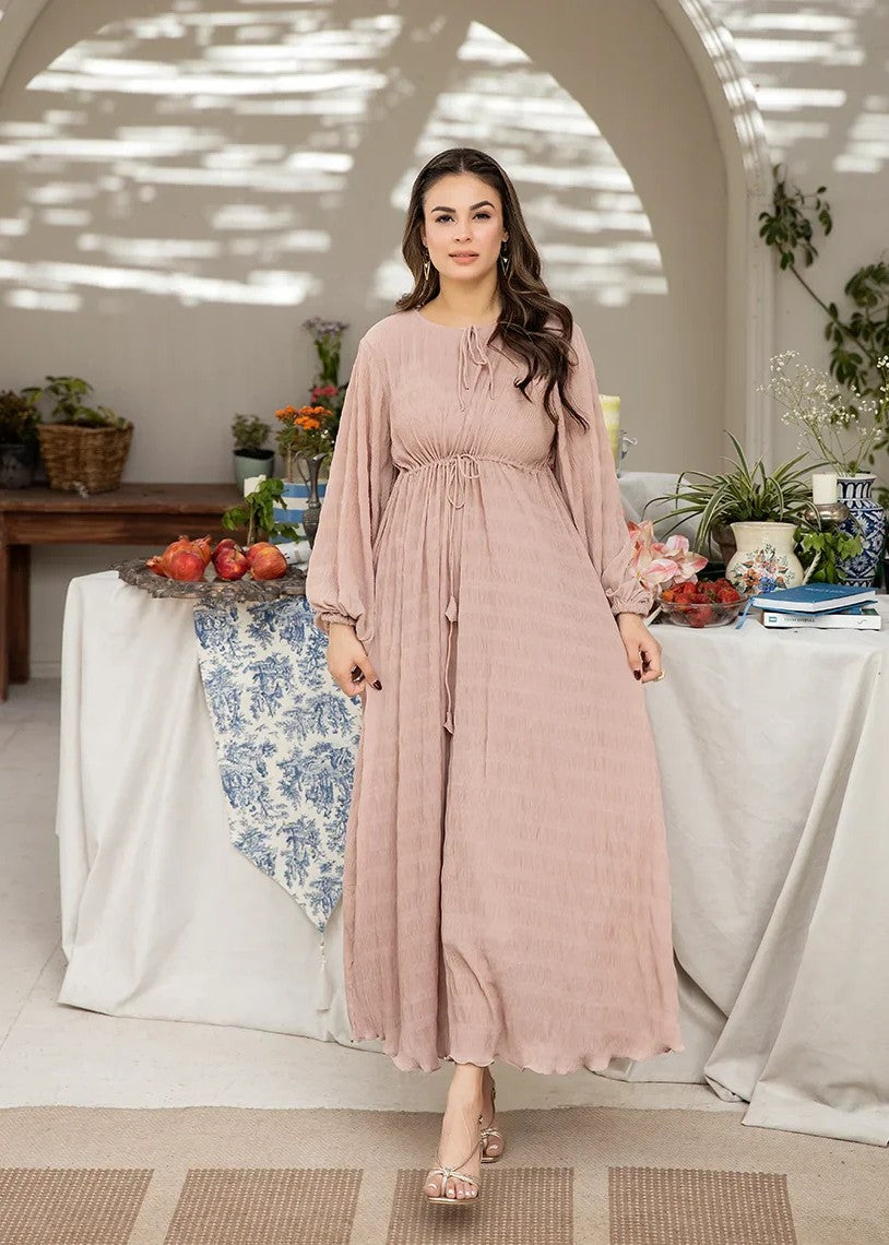 chiffon Dress in Coffee brown