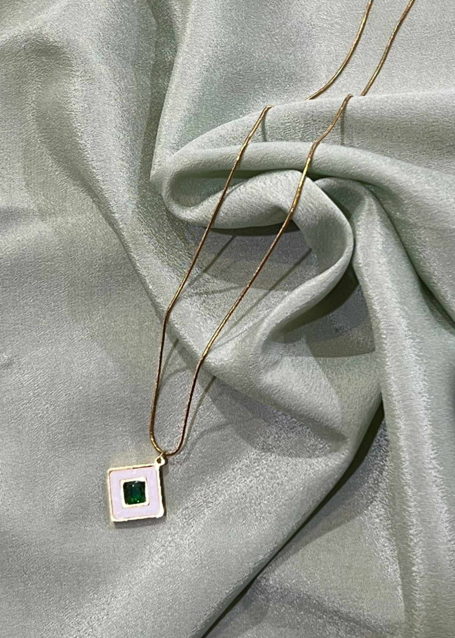 Necklace in Green Color by - Trendy Women Necklace HCP2088