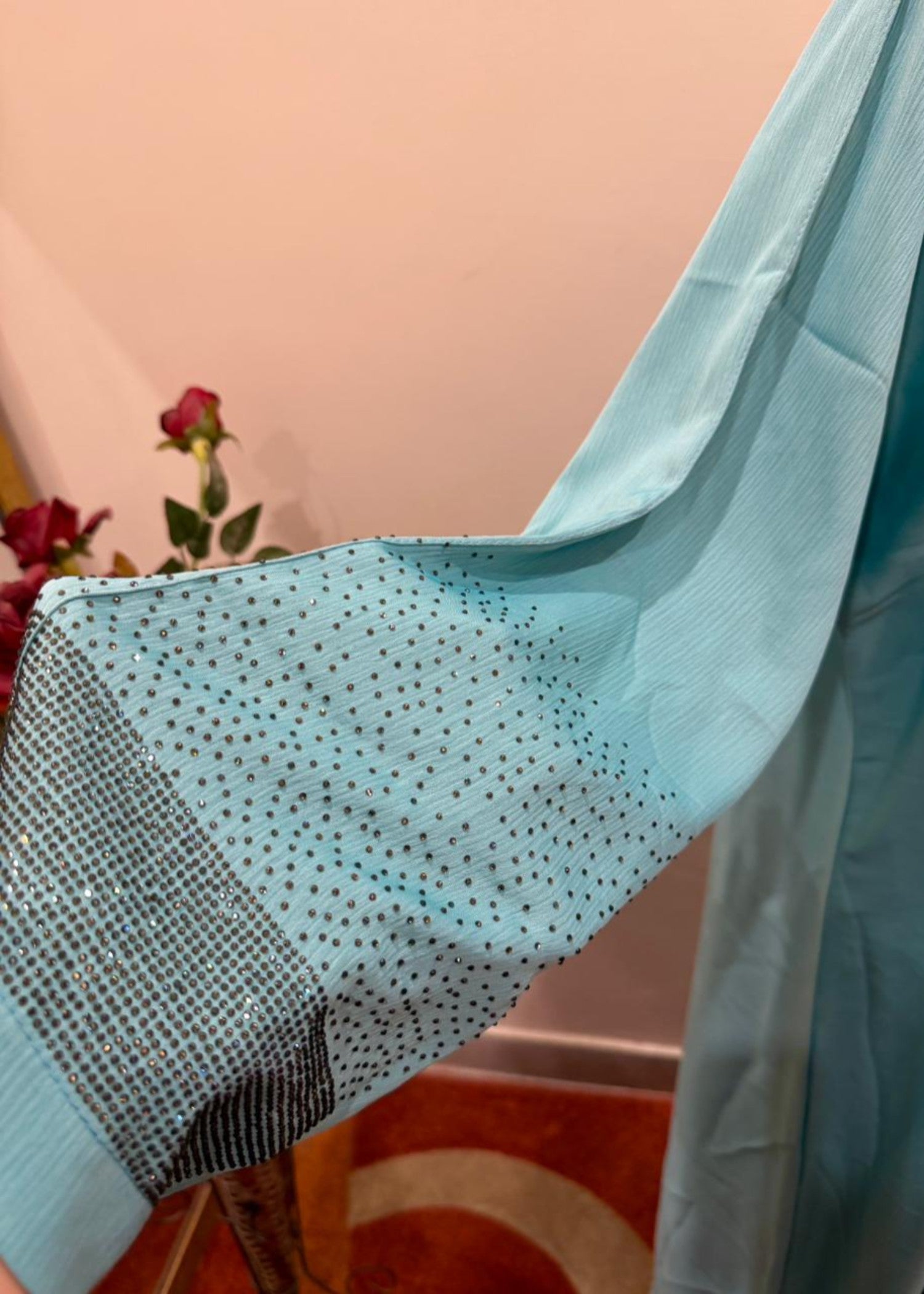 nidha blend Abaya in Dark cyan