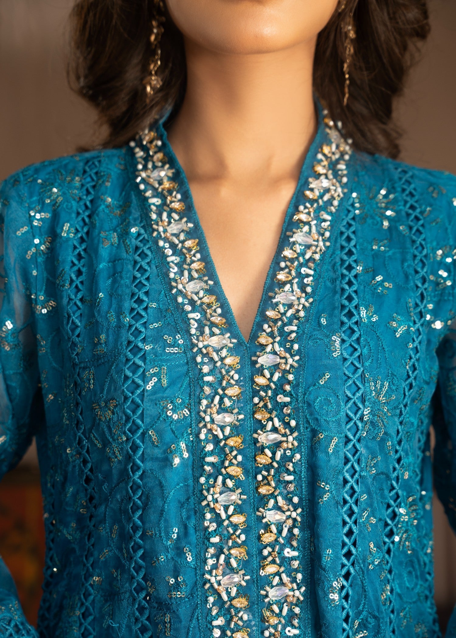 organza Maxi in Teal
