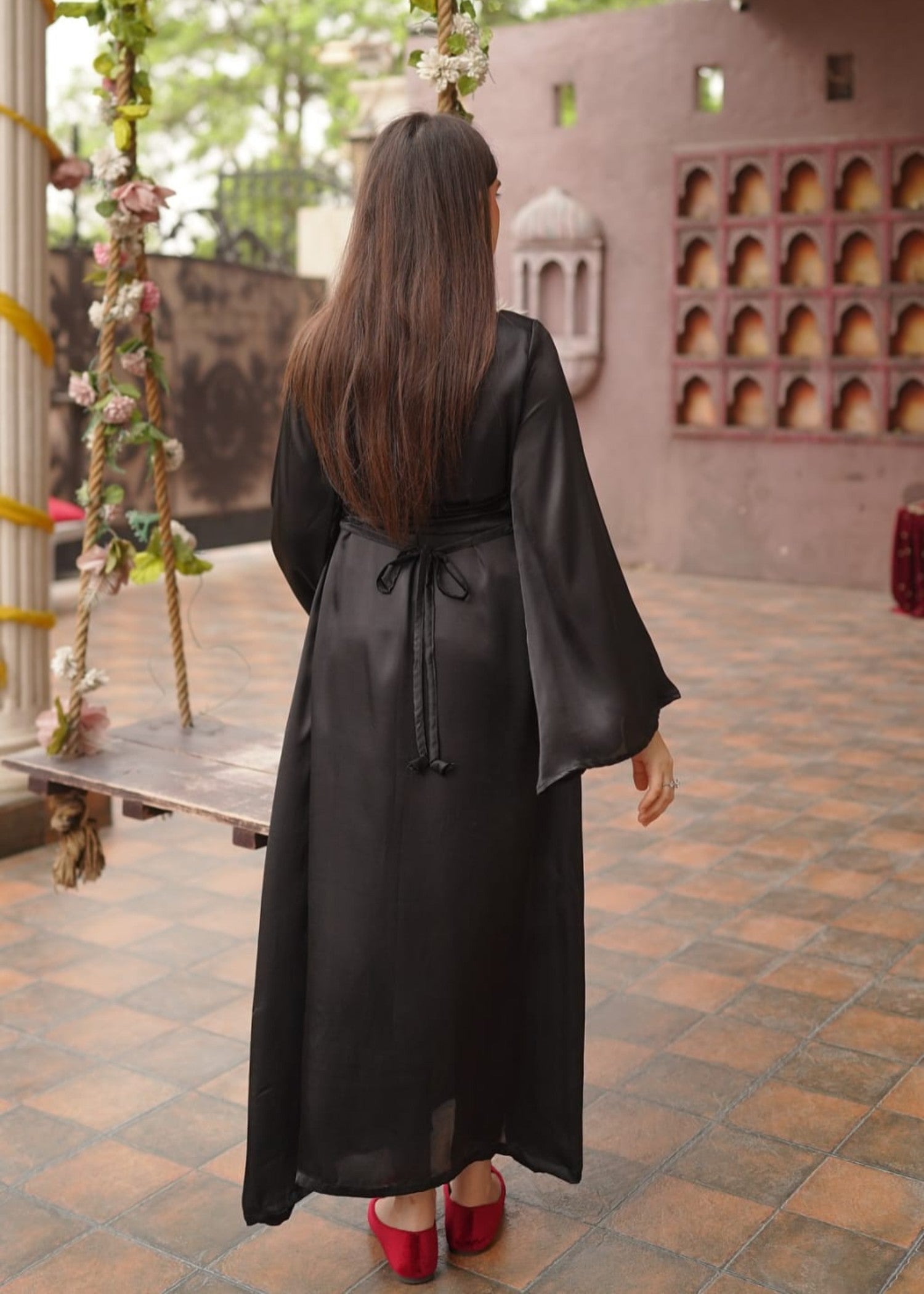 pure silk Frock in Black