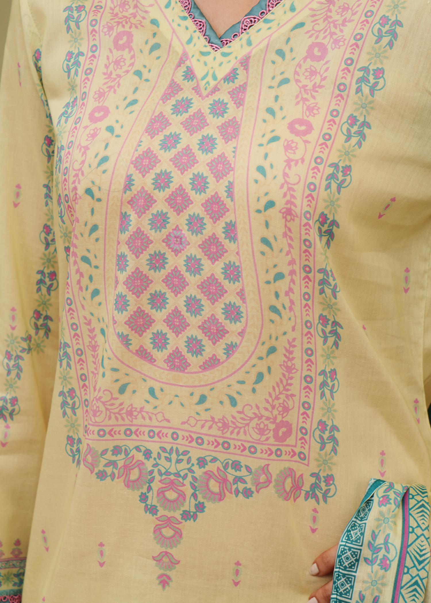 lawn Unstitched in Mellow yellow
