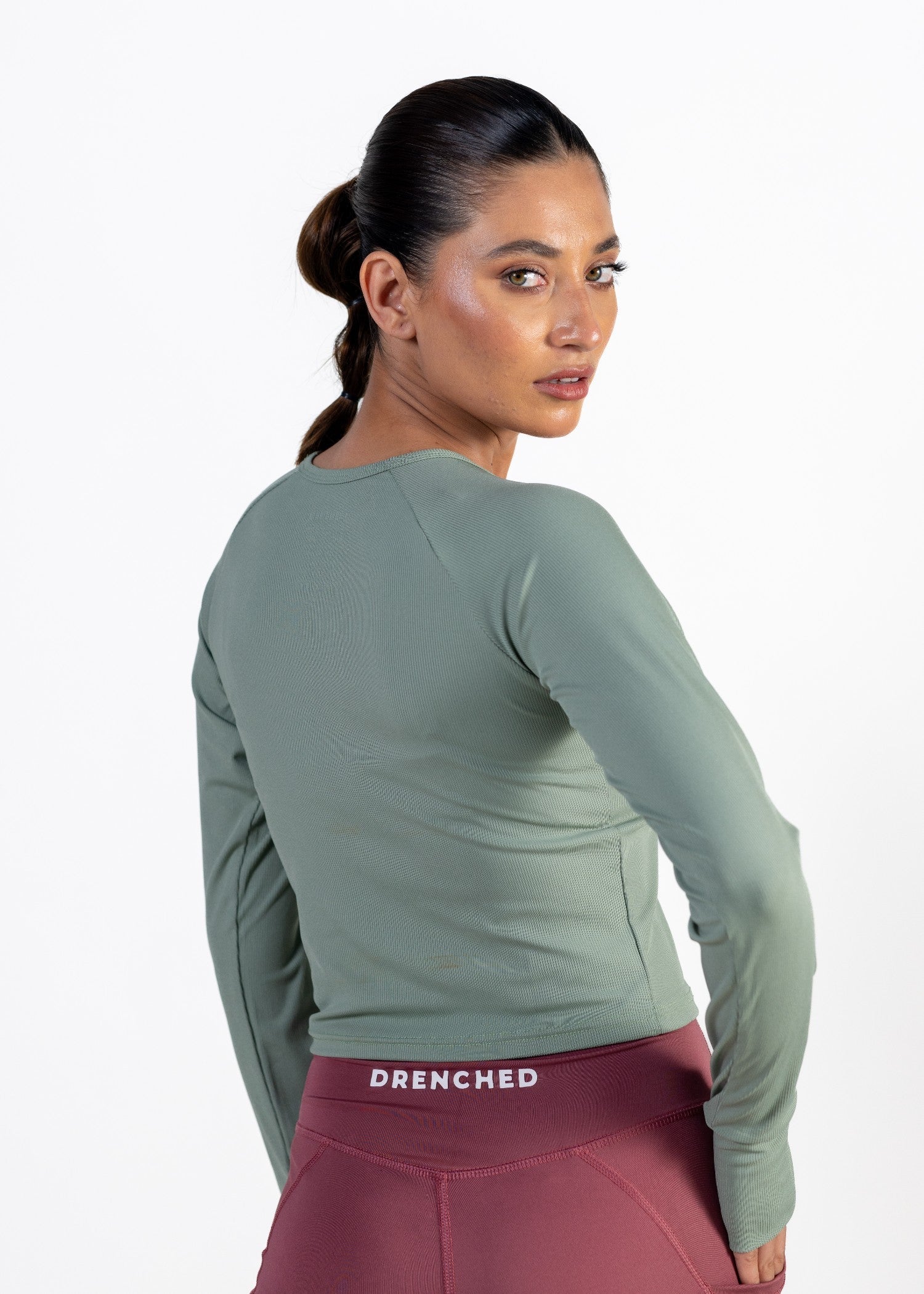 polyester nylon T Shirt in Mint green