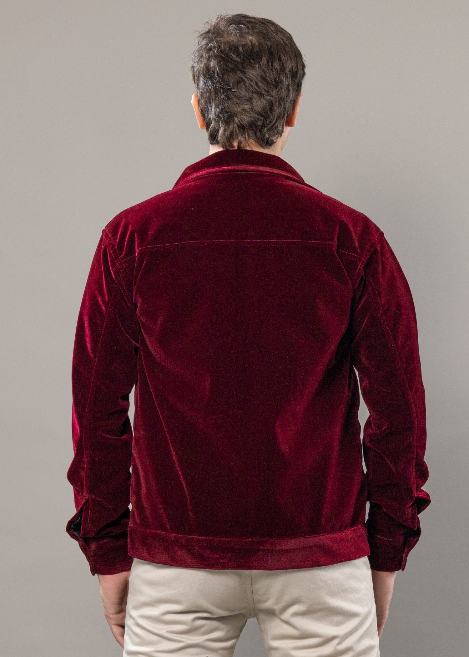 chenille Jacket in Maroon
