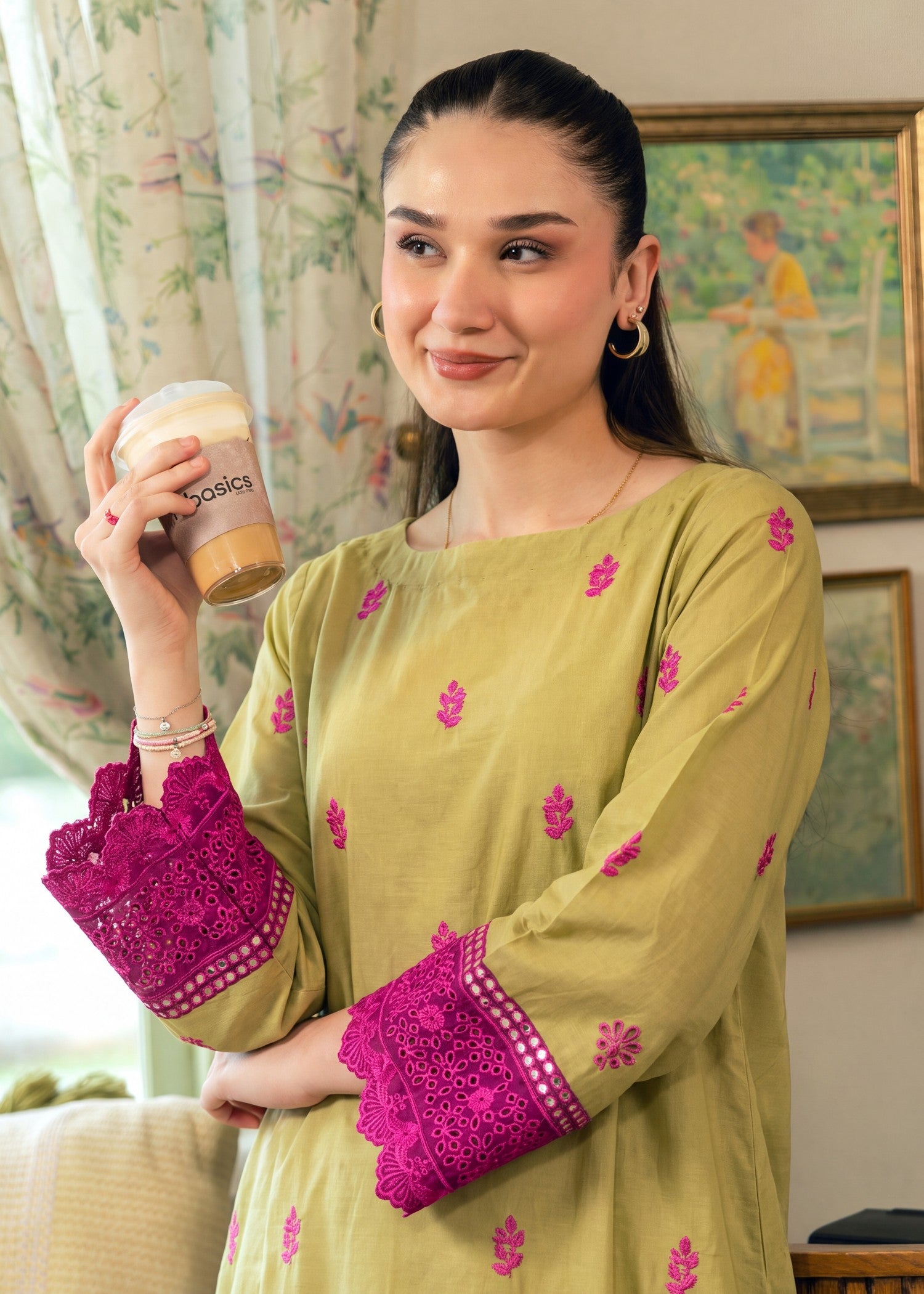 lawn Kurta Set in Flax