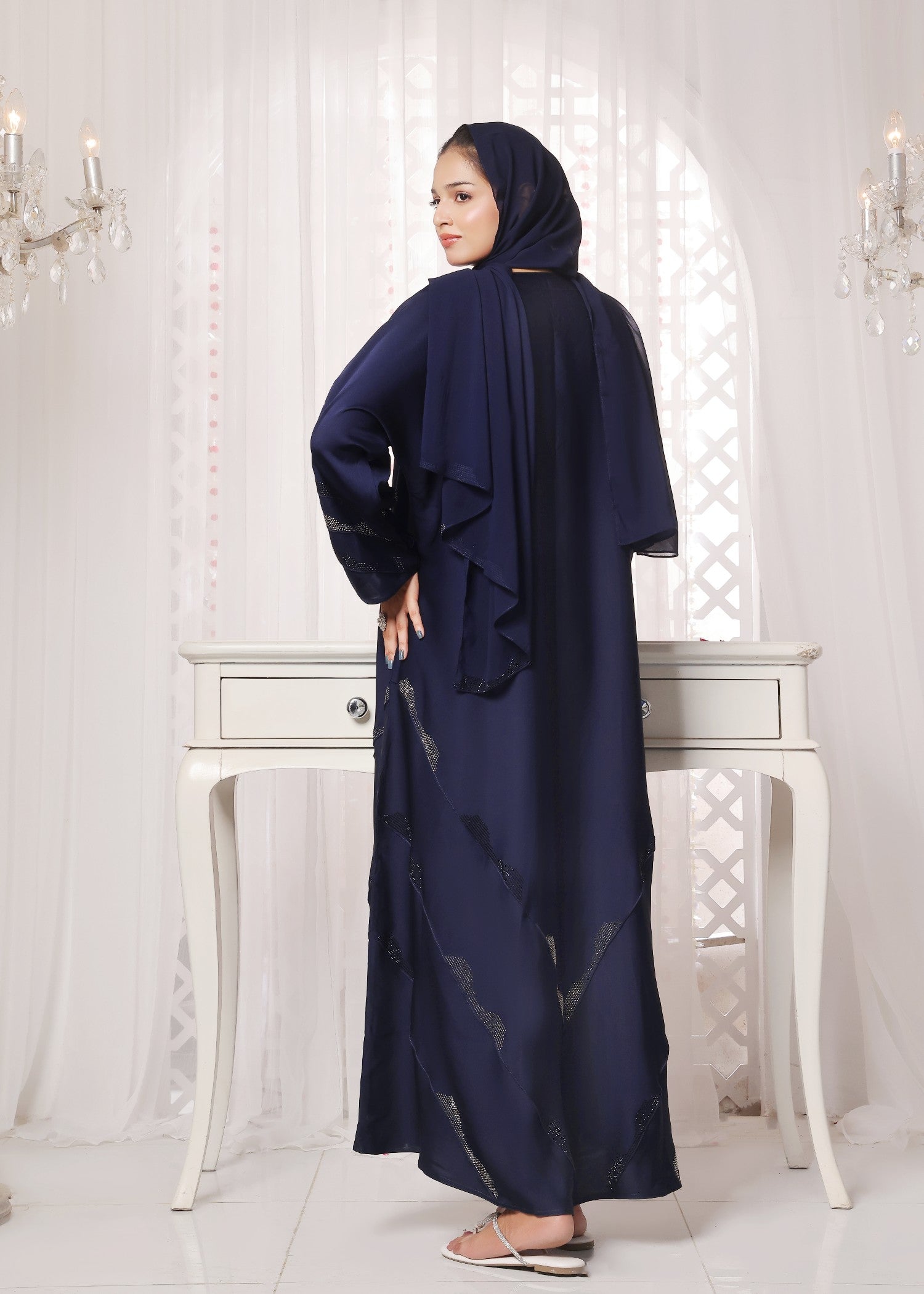 nidha Abaya in Dark blue