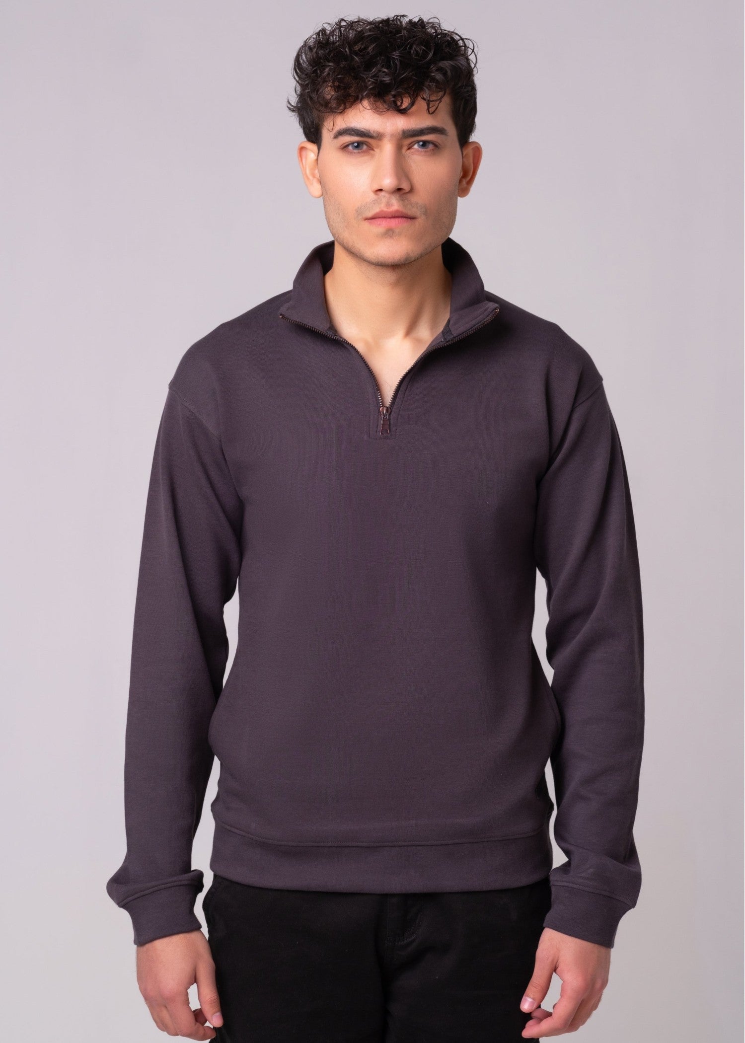 fleece Sweatshirt in Plum