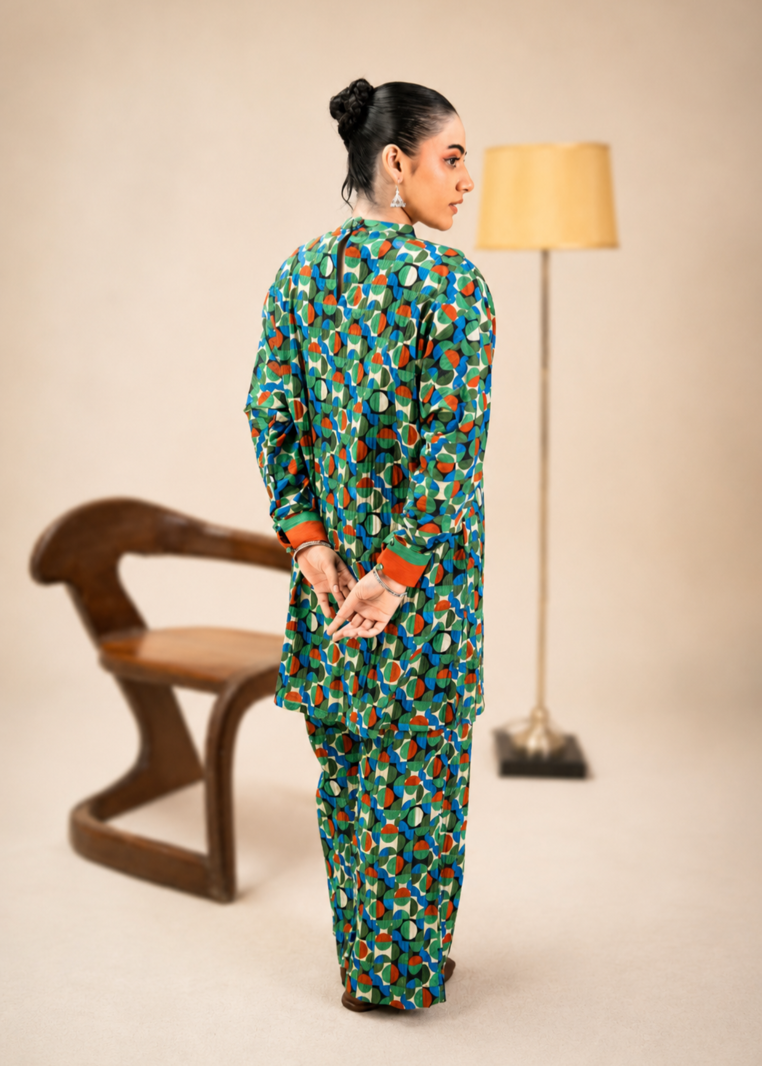seersucker Co Ord Sets in Blue, red, green