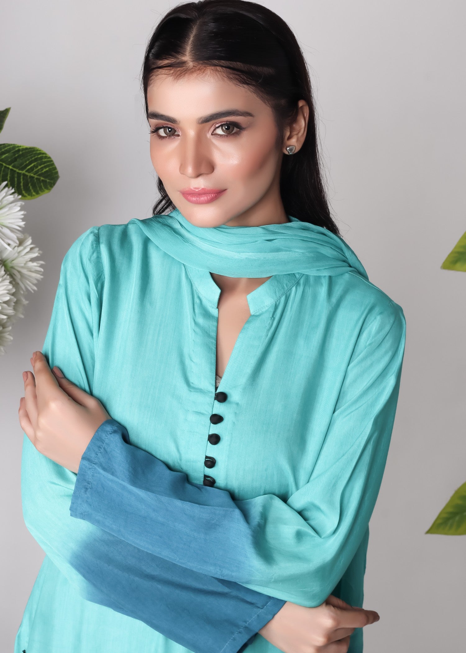 viscose Kurta Set in Turquoise