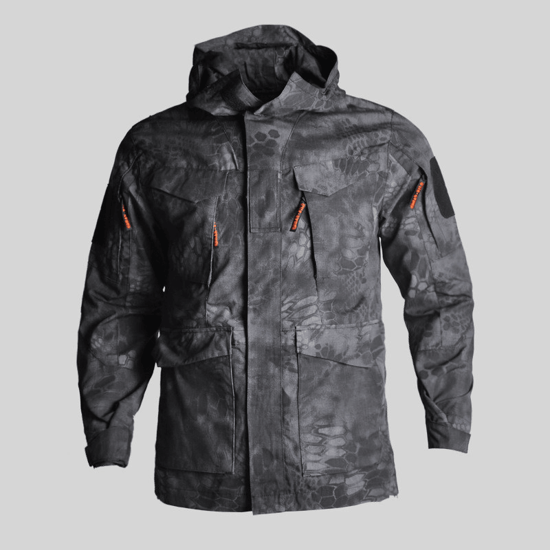 Tactical Windbreaker Mid-Length Men'S Jacket Waterproof