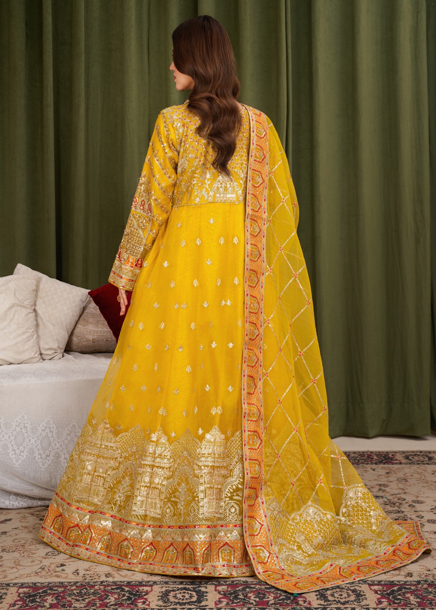 organza Maxi in Golden orange