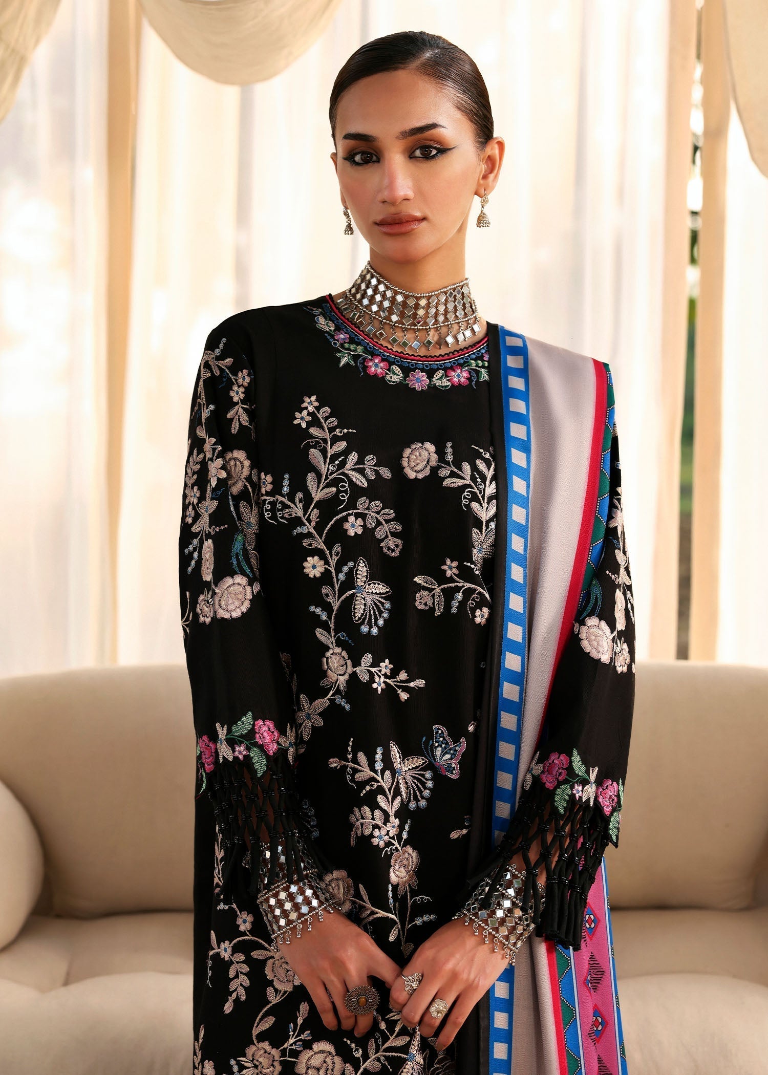 khaddar Unstitched in Black