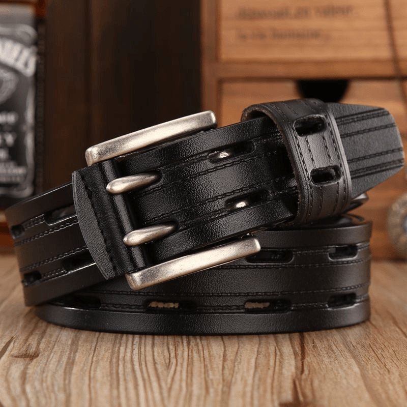 Fashion Retro Men'S Casual Double Needle Belt