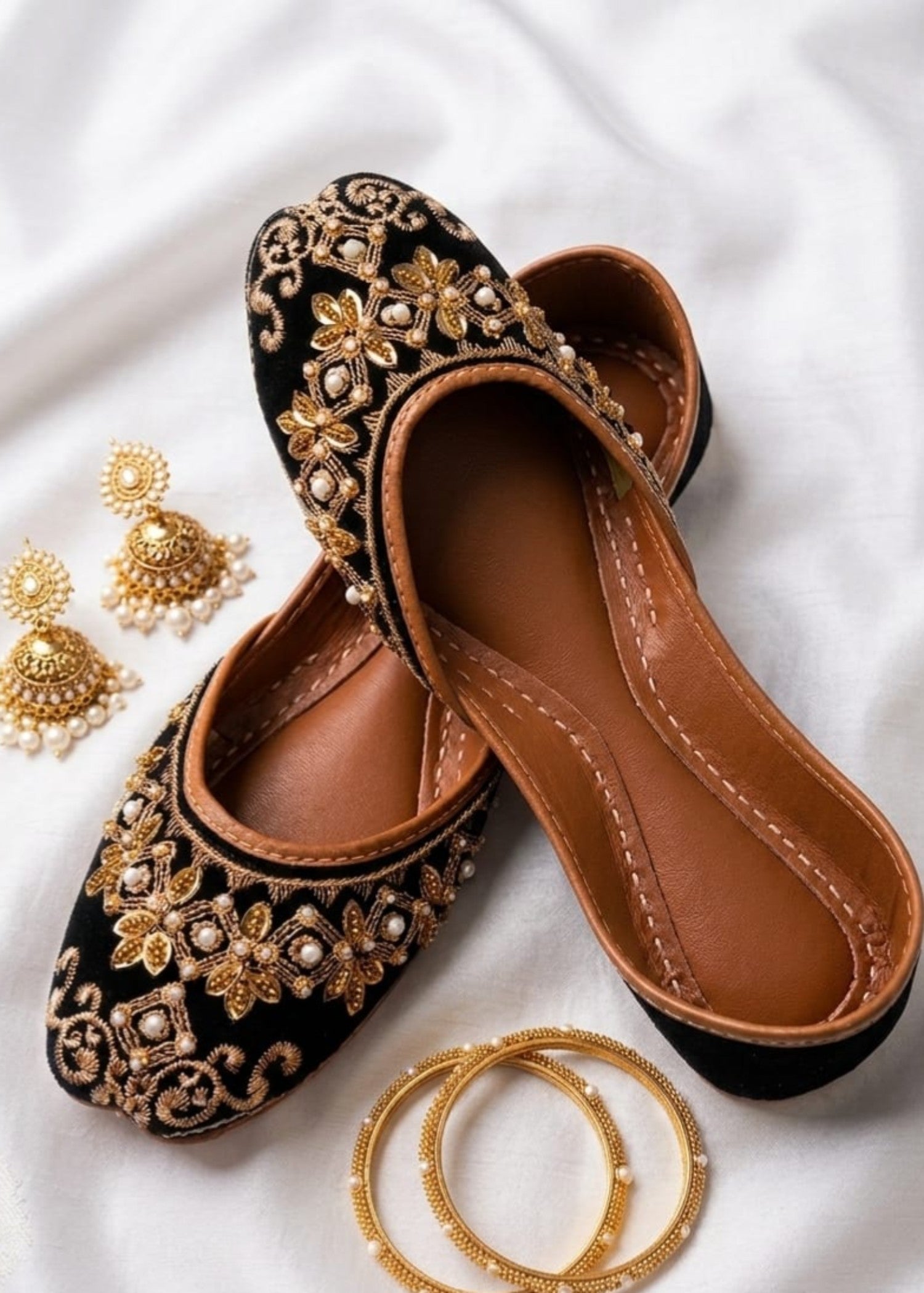 Khussa in Black by - High Quality Women Khussa DTQ9683