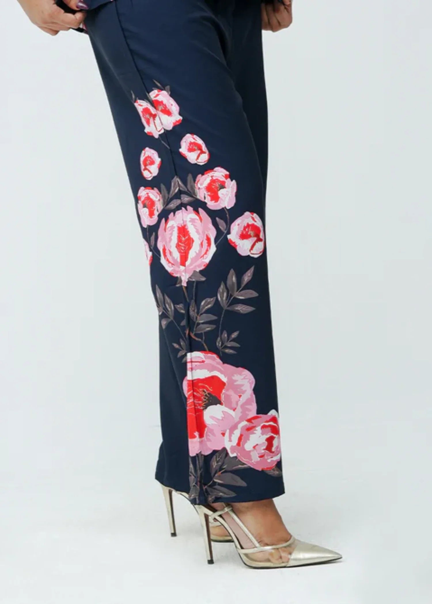 blended satin polyester Co ord Sets in Navy blue