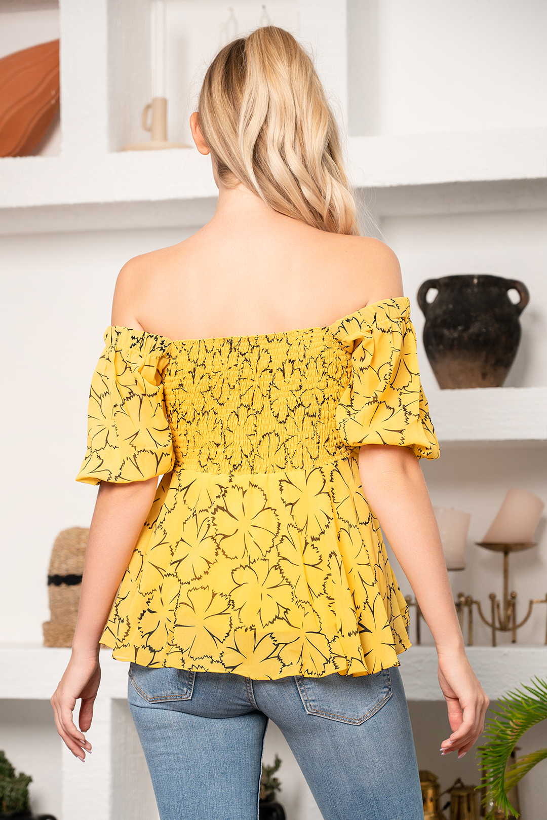 chiffon Blouse in Yellow