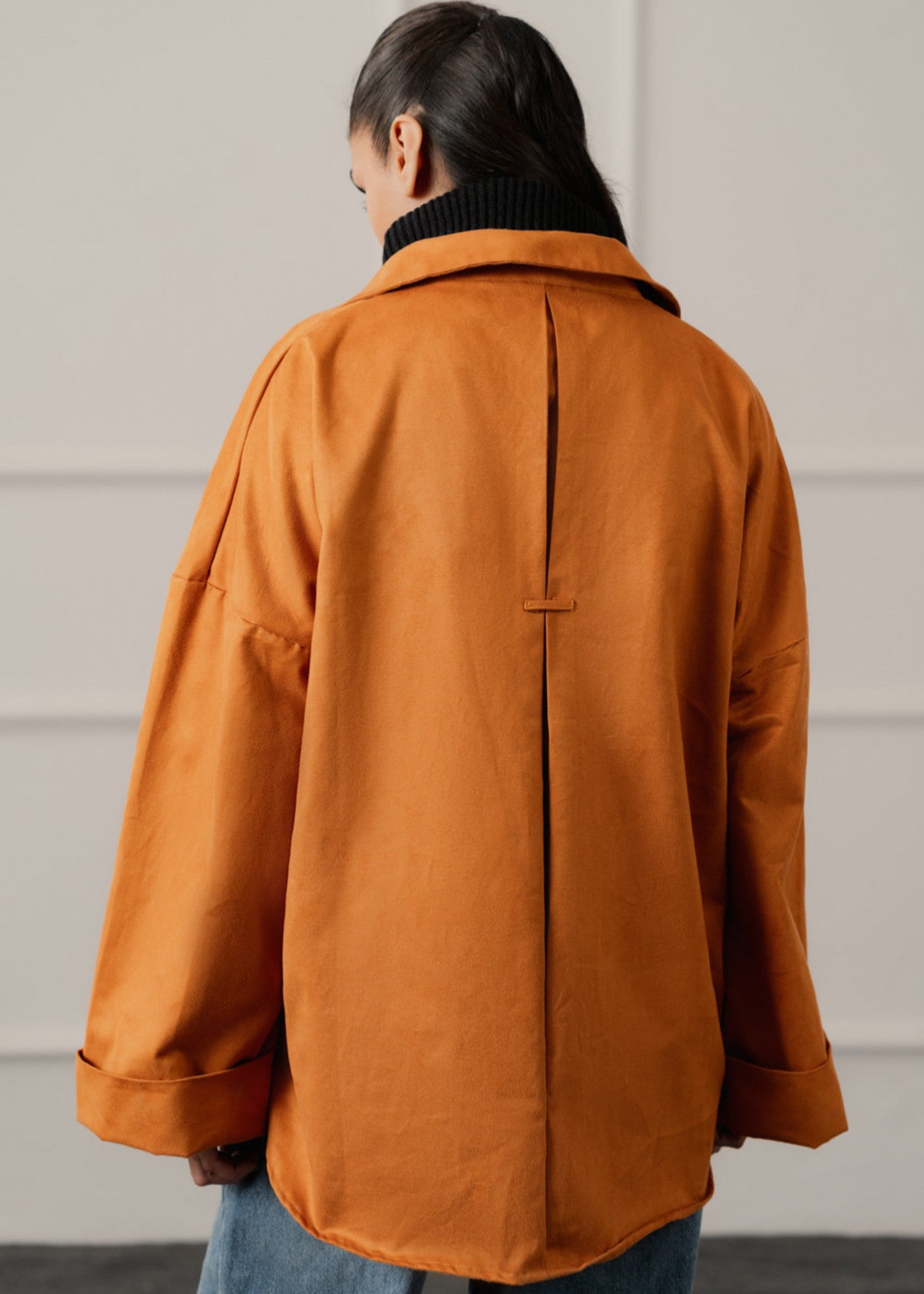 polyester Top in Rust orange