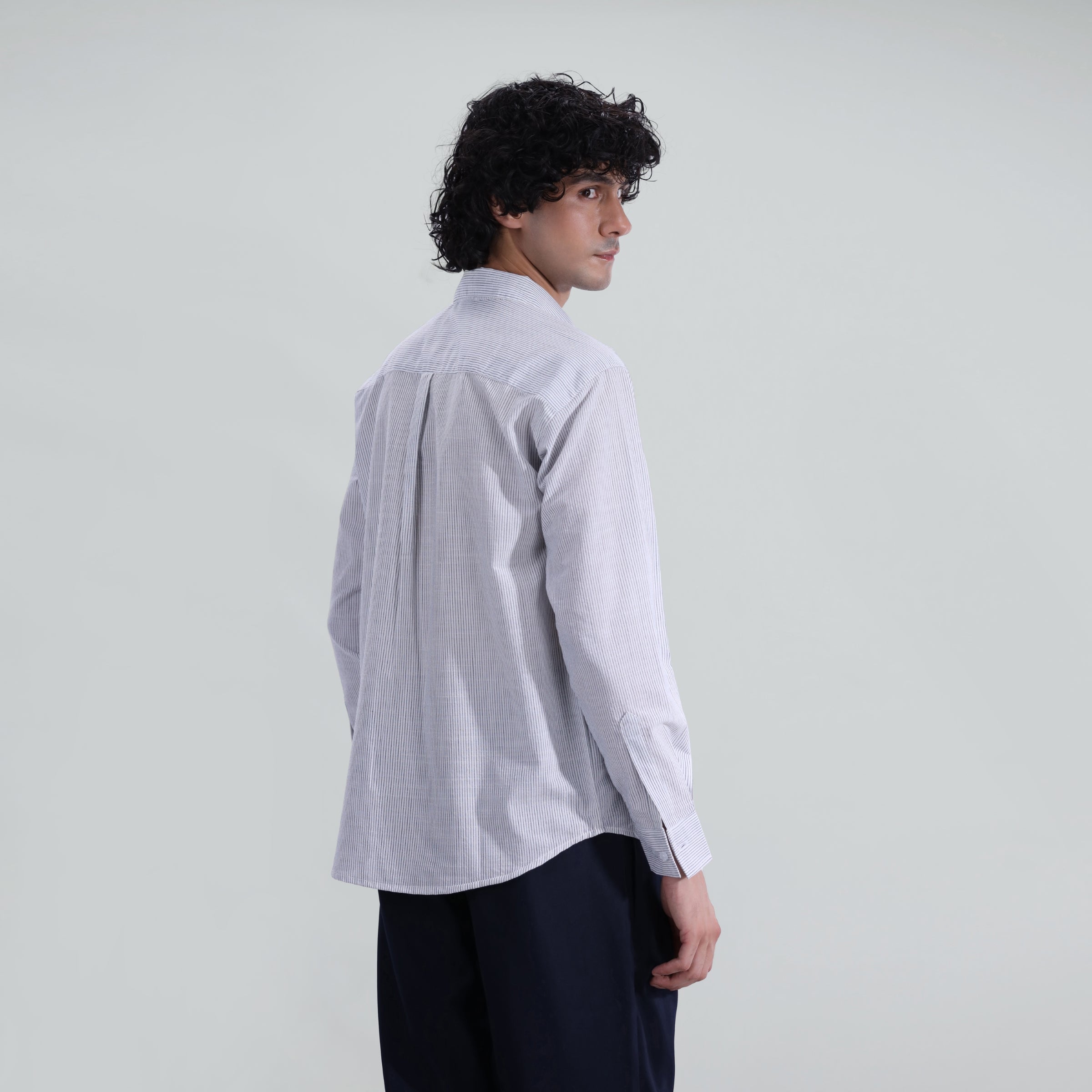 seersucker Formal Shirt in White