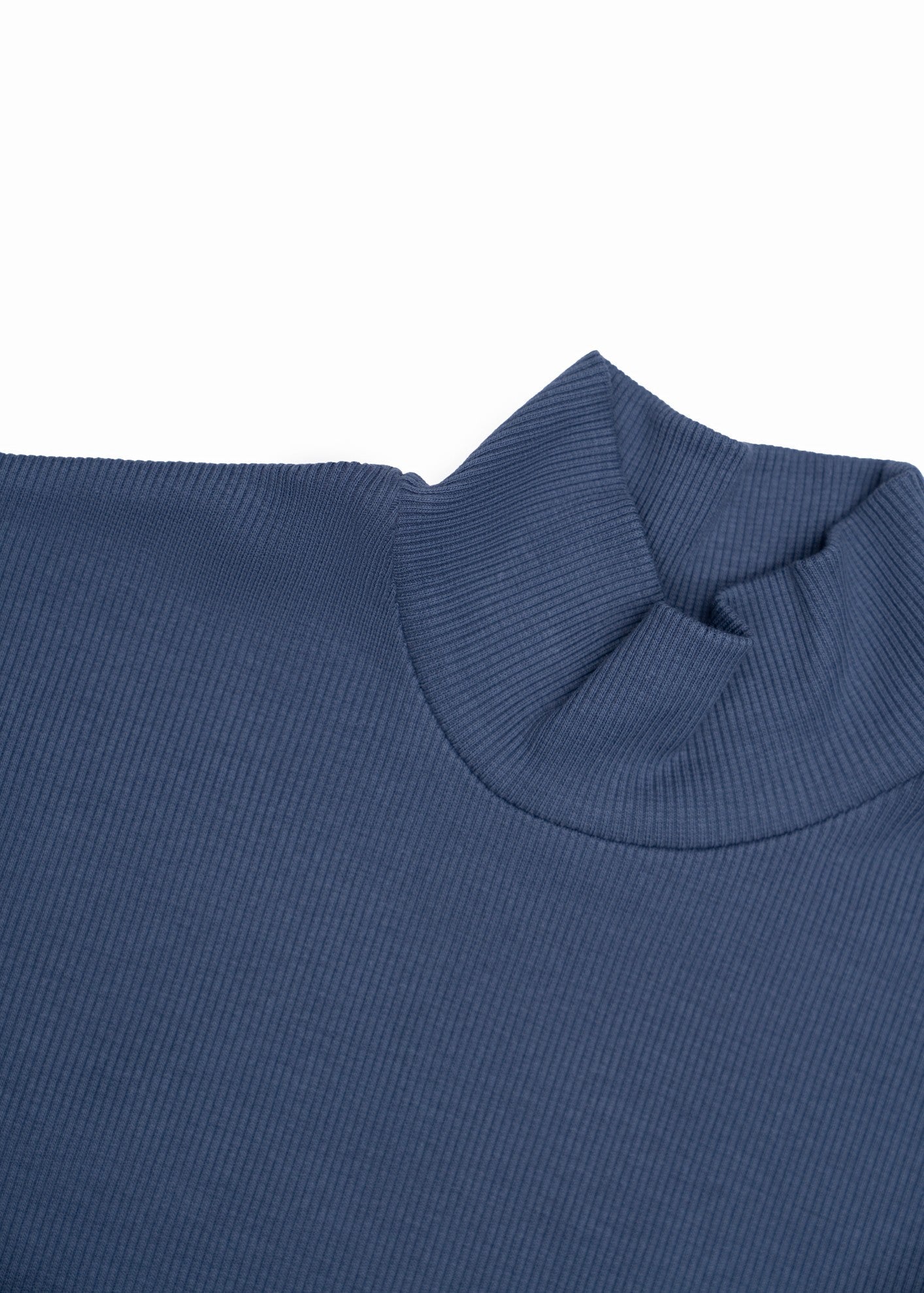 cotton viscose Turtle Neck in Blue